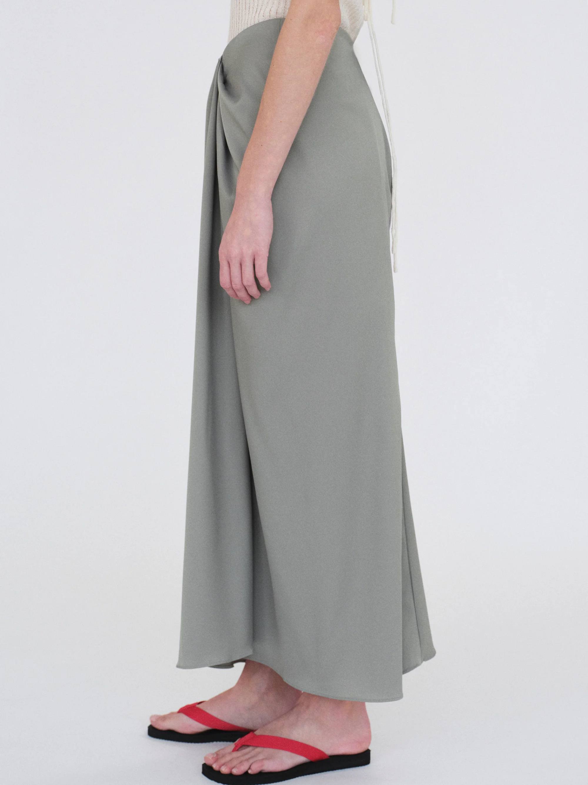 Tahoe Center-Drape Skirt, Graphite - Image 7