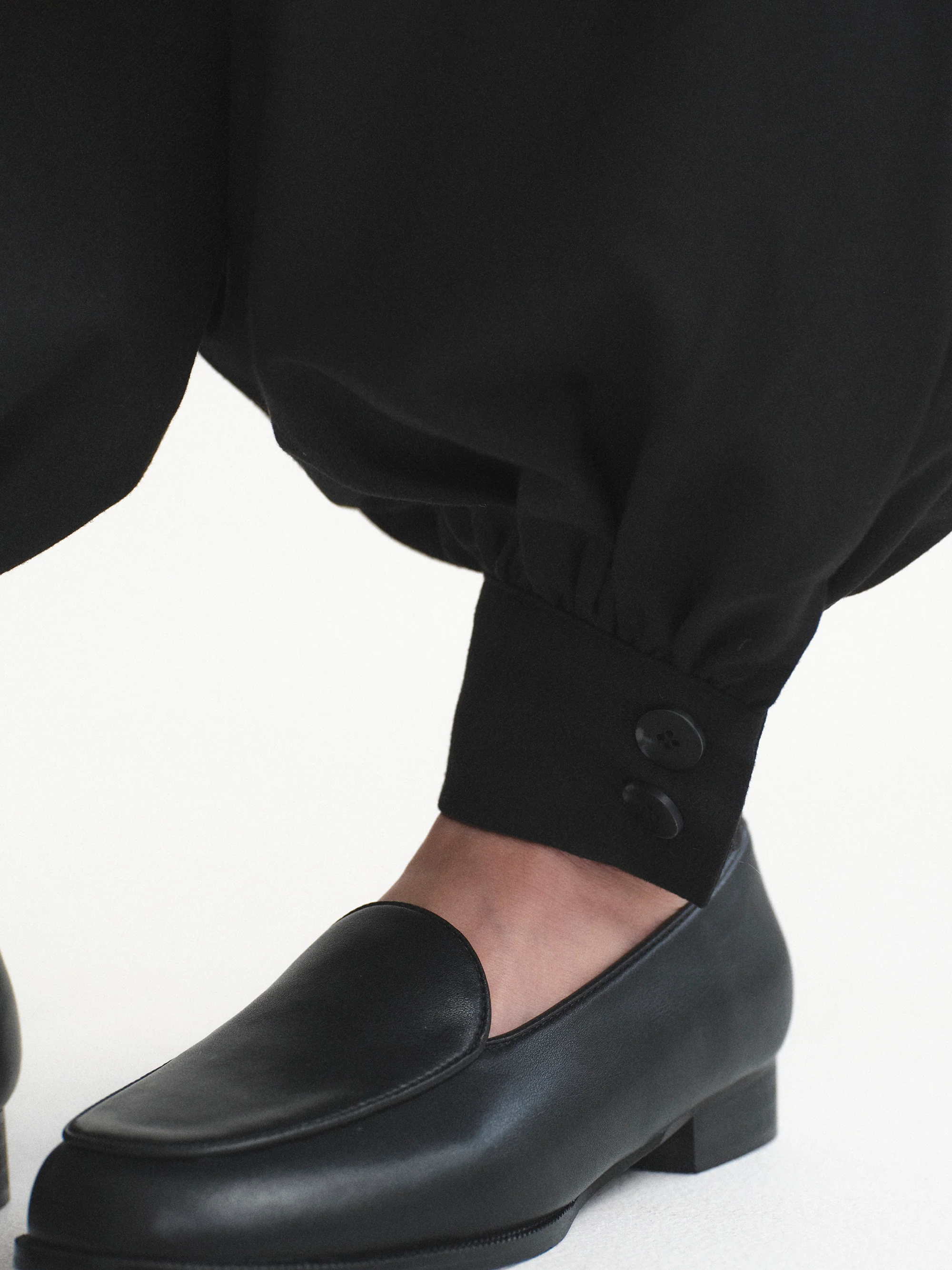 Tailored Balloon Pants, Black - Image 2