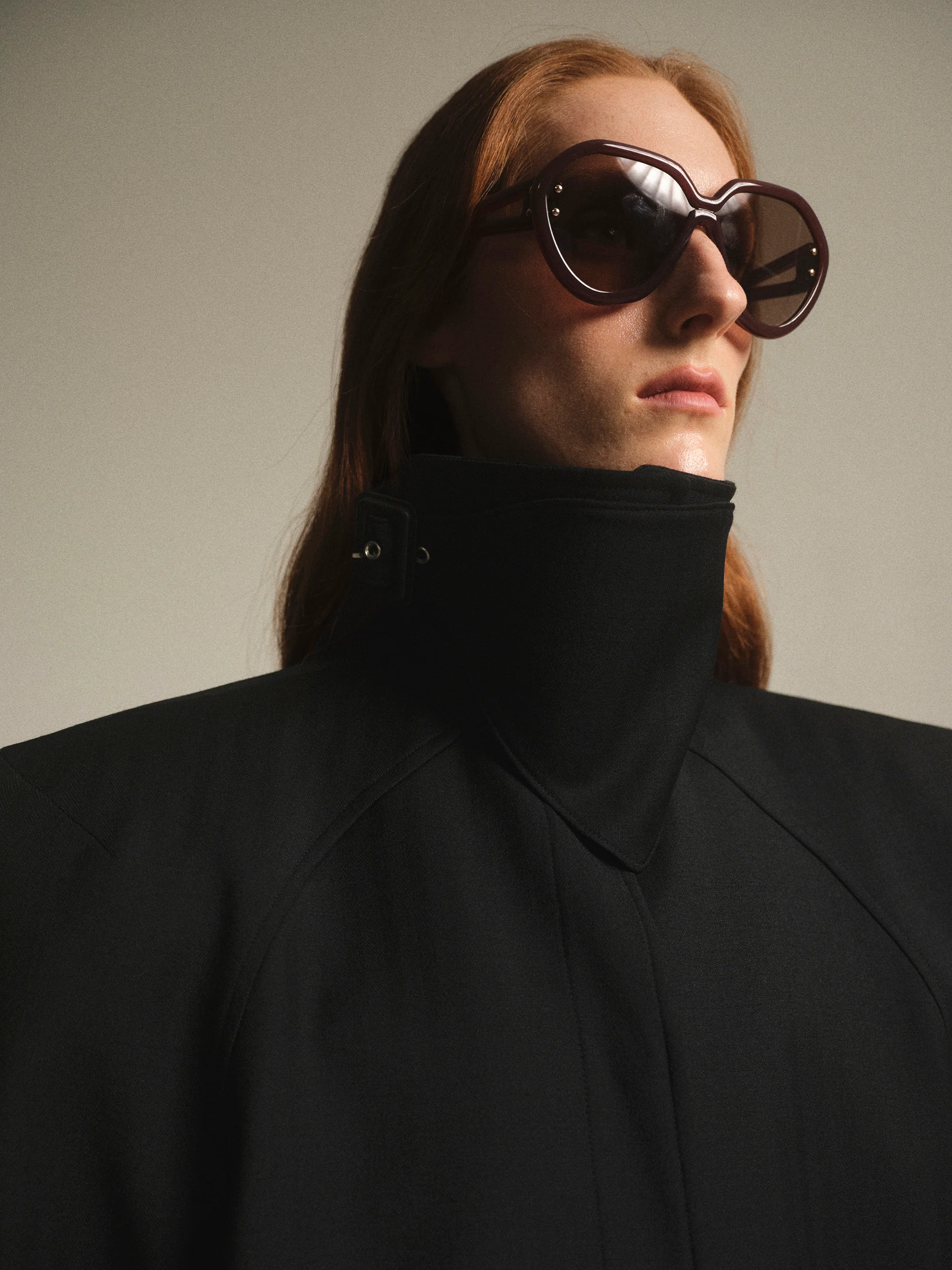 Tailored Belted Overcoat, Black - Image 2