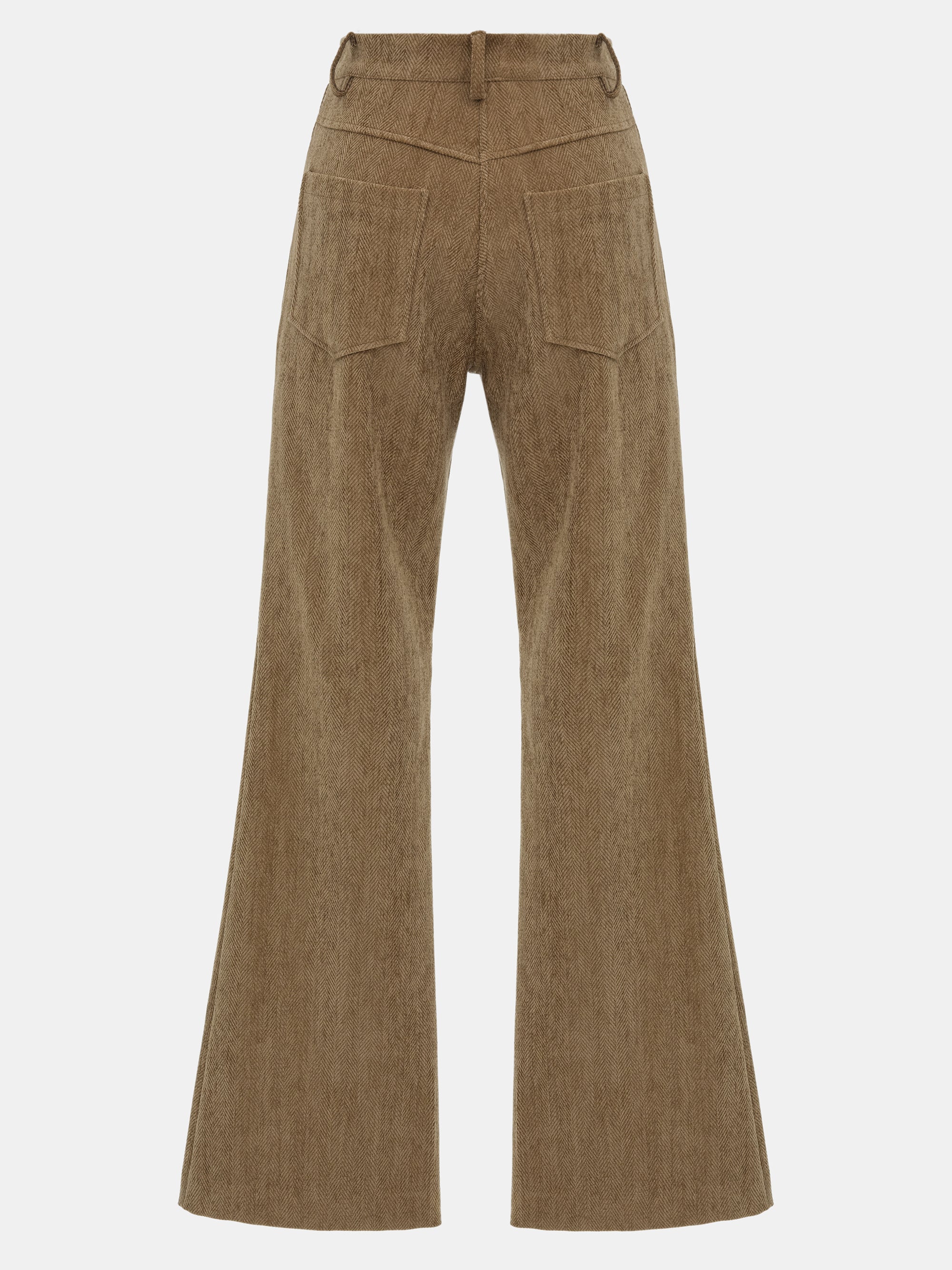 Tailored Corduroy Velvet Pants, Brown - Image 6
