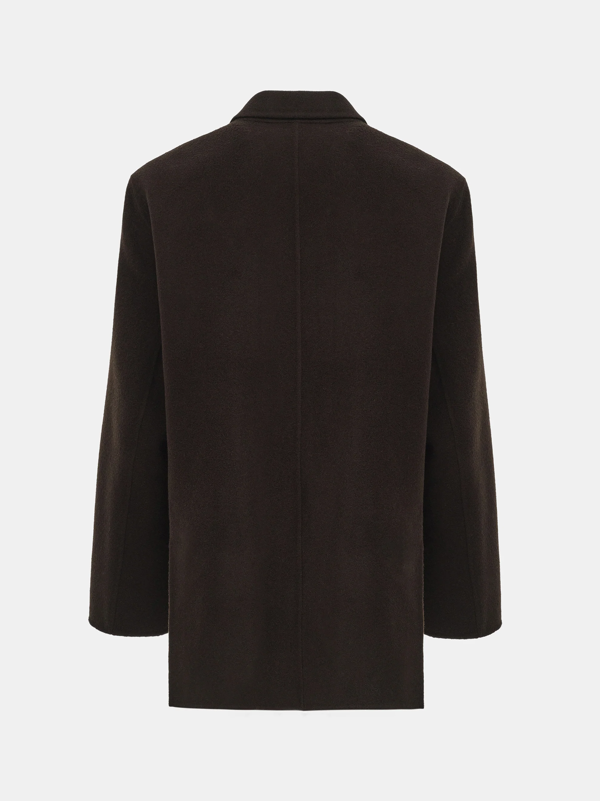 Tailored Wool Blazer, Dark Brown - Image 6