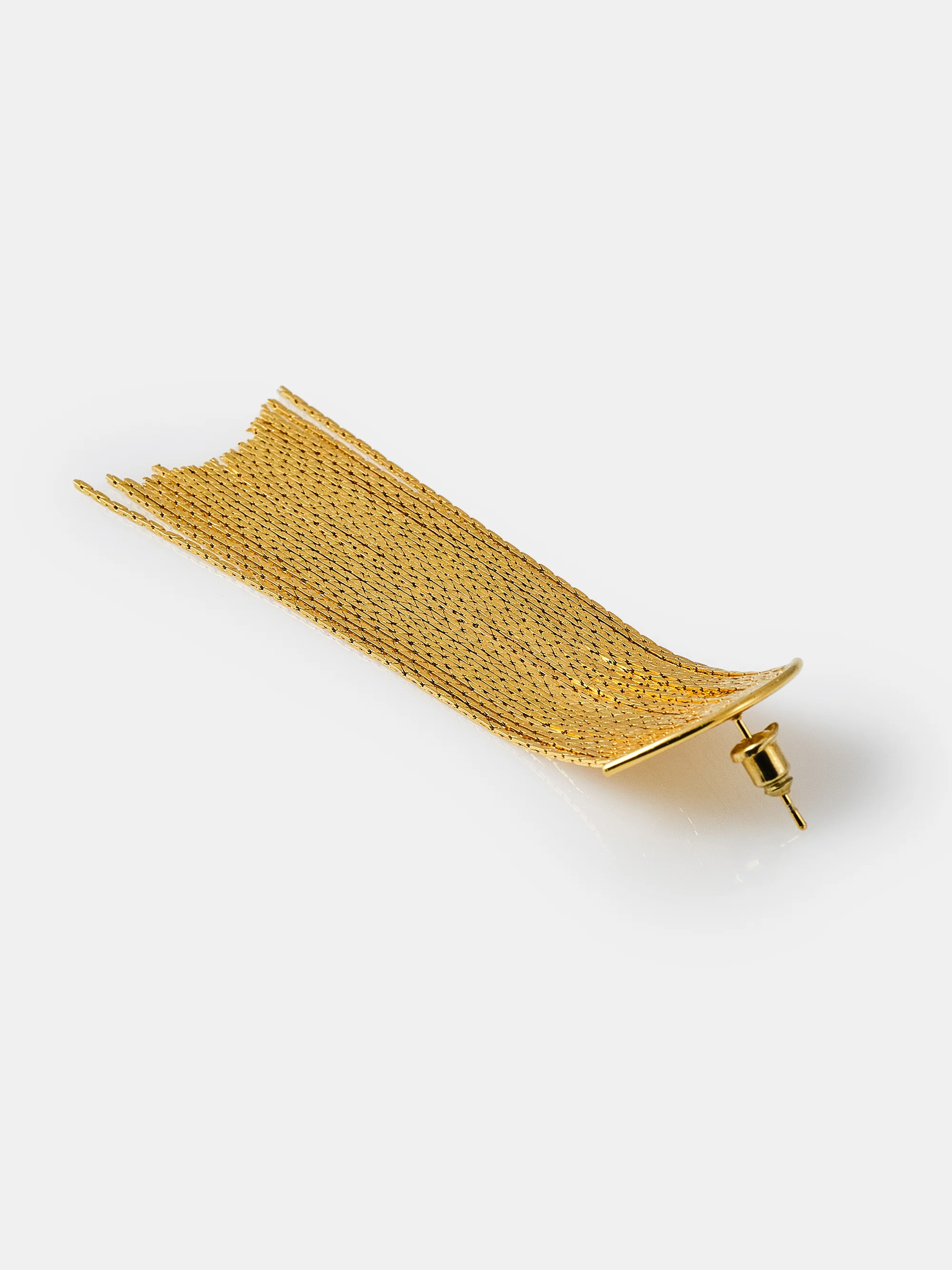 Tassel Drop Earrings, Gold - Image 5