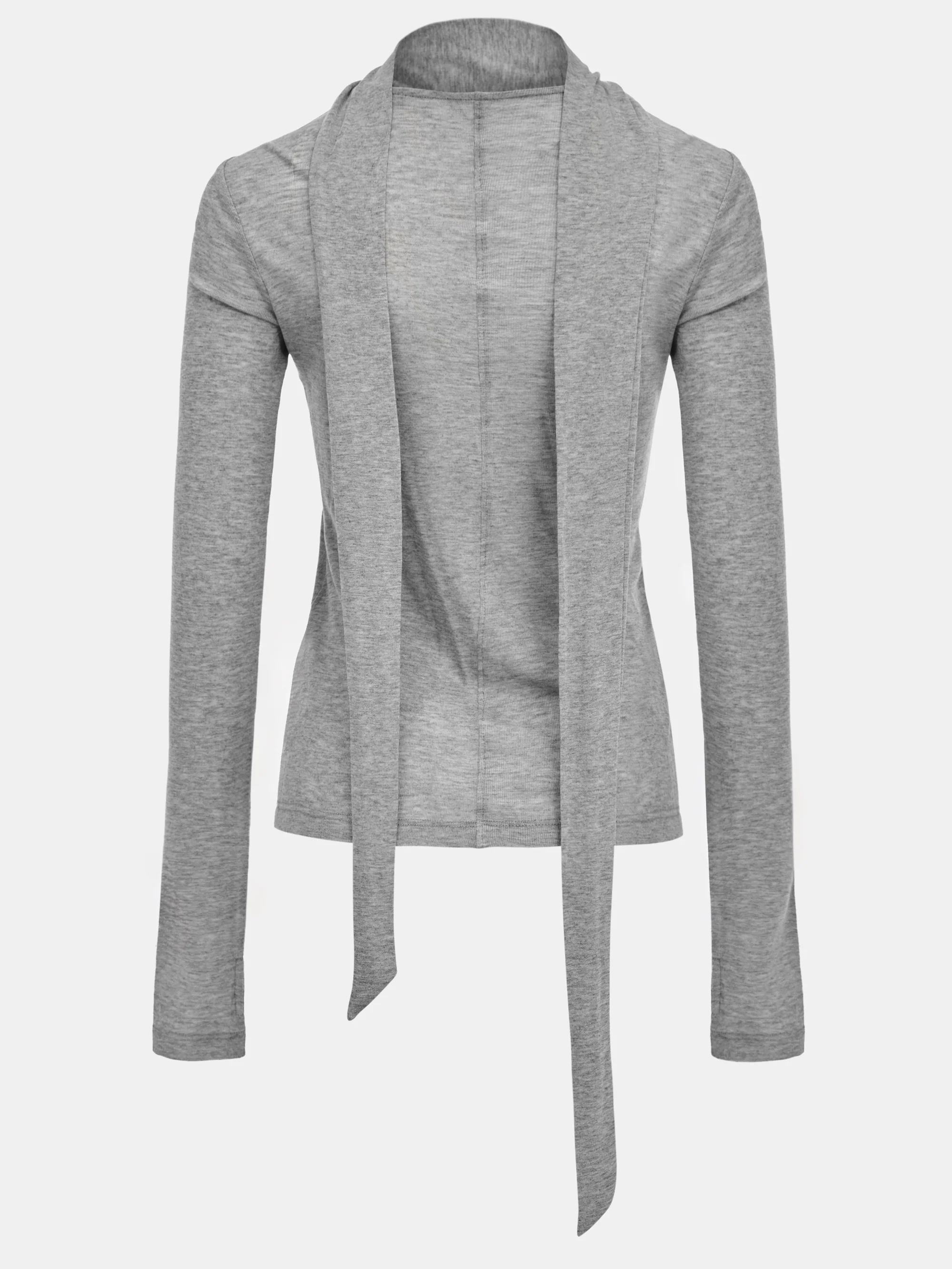 Tencel-Blend Tie Tee, Grey - Image 4