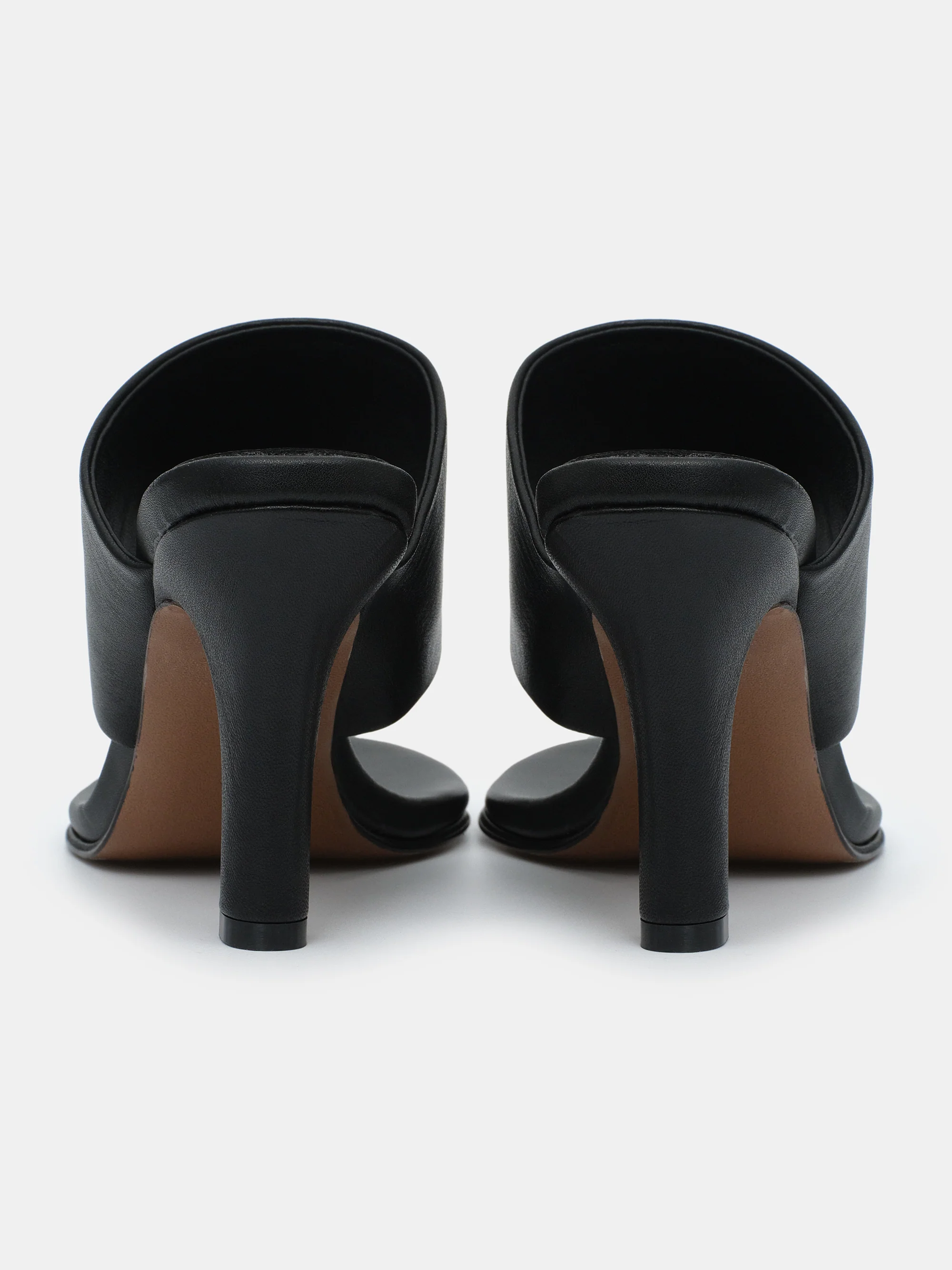 Thong Heeled Mules, Black - Image 4