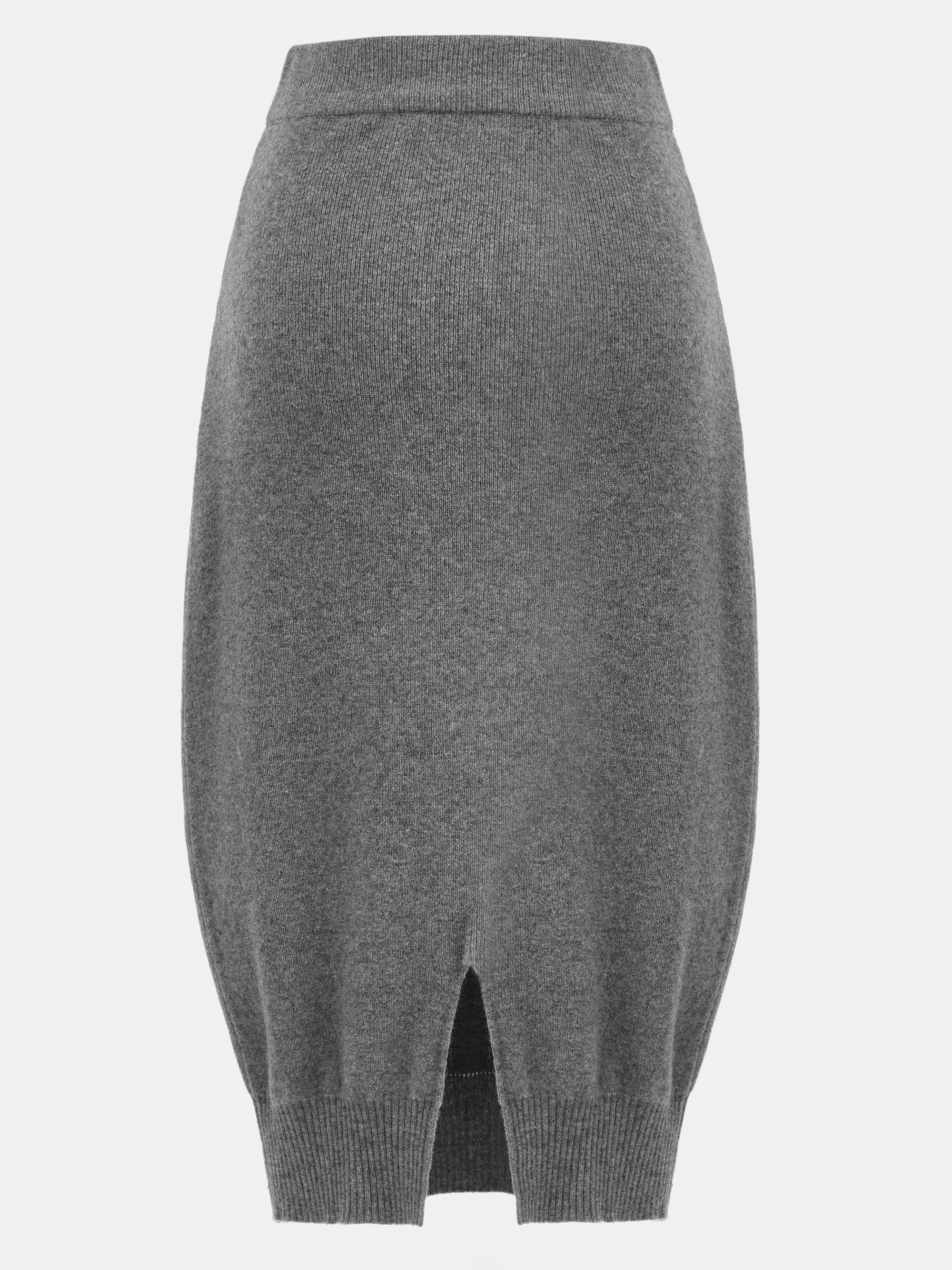 Tie-Front Knit Skirt, Grey - Image 6