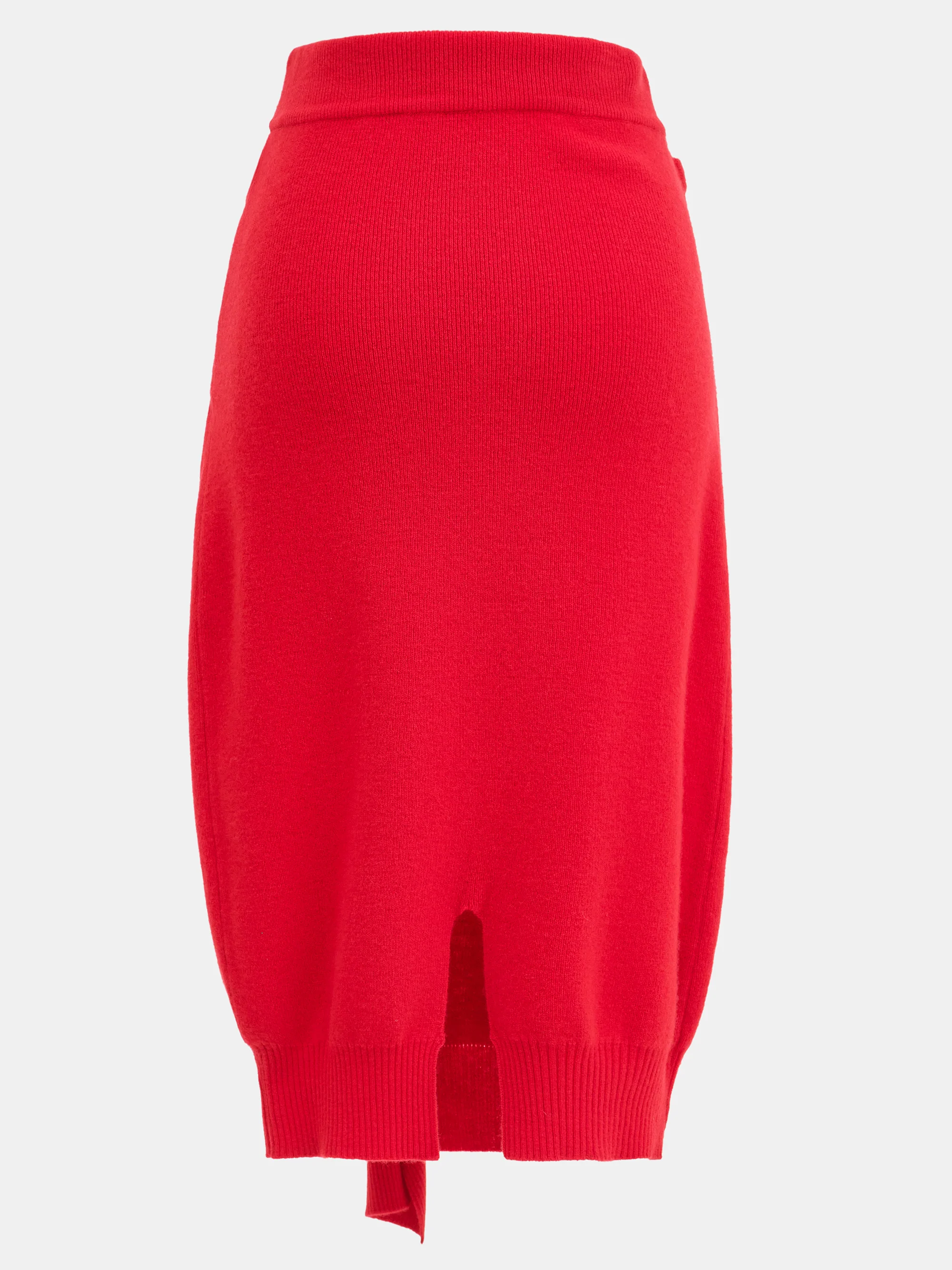 Tie-Front Knit Skirt, Red - Image 5