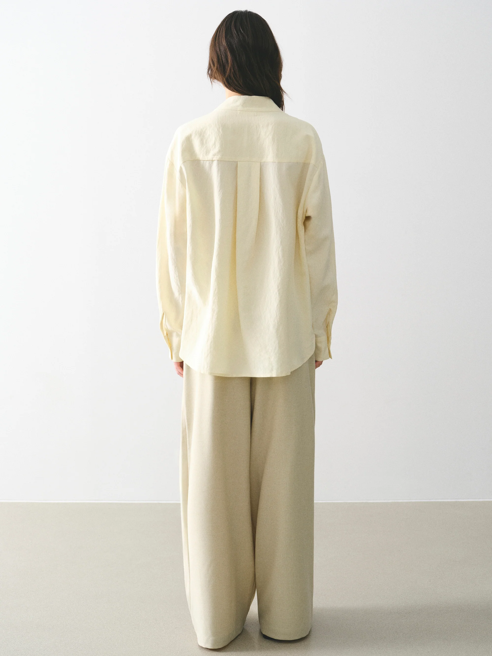 Tie-Neck Blouse, Beige - Image 3