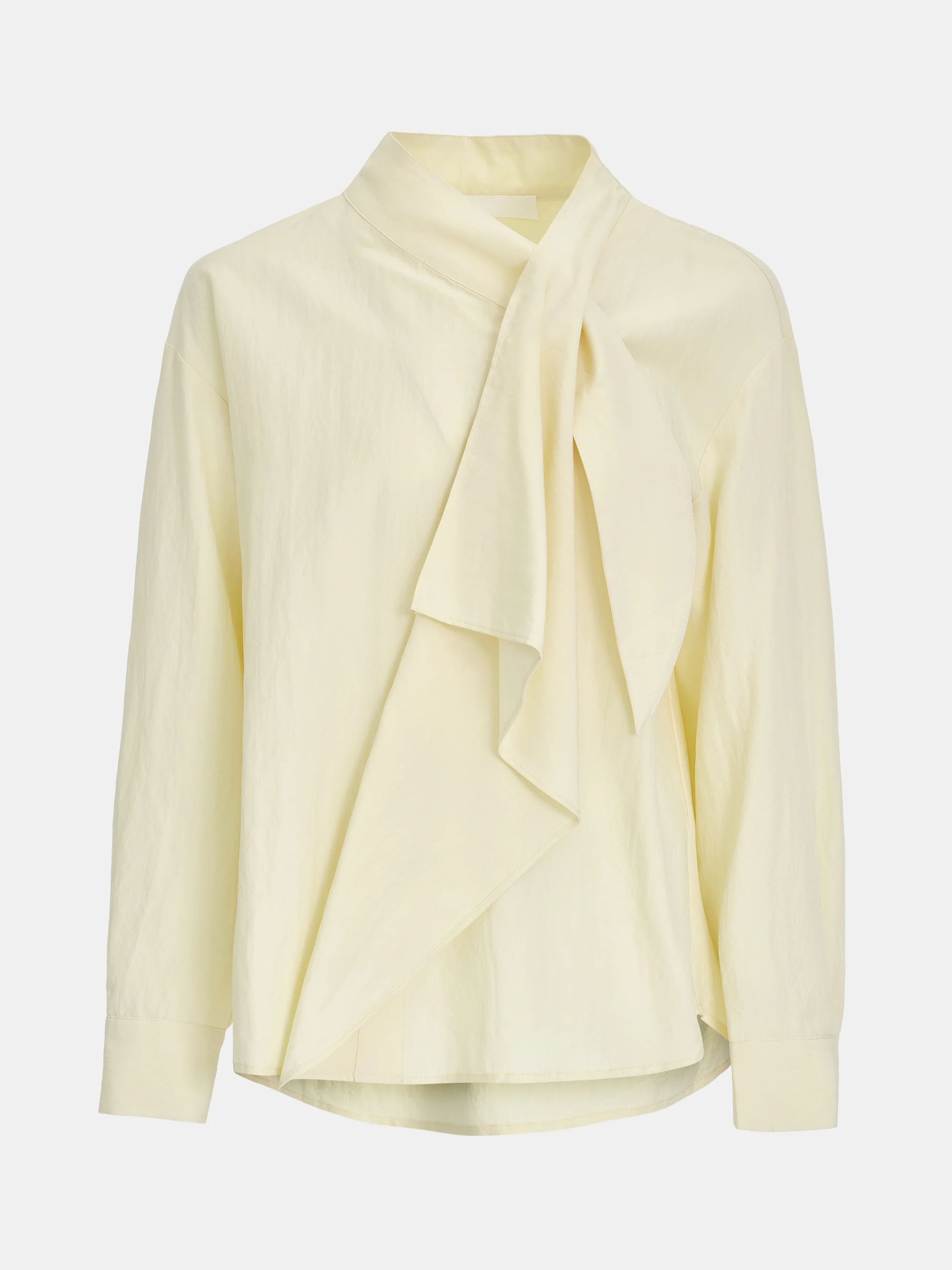 Tie-Neck Blouse, Beige - Image 4