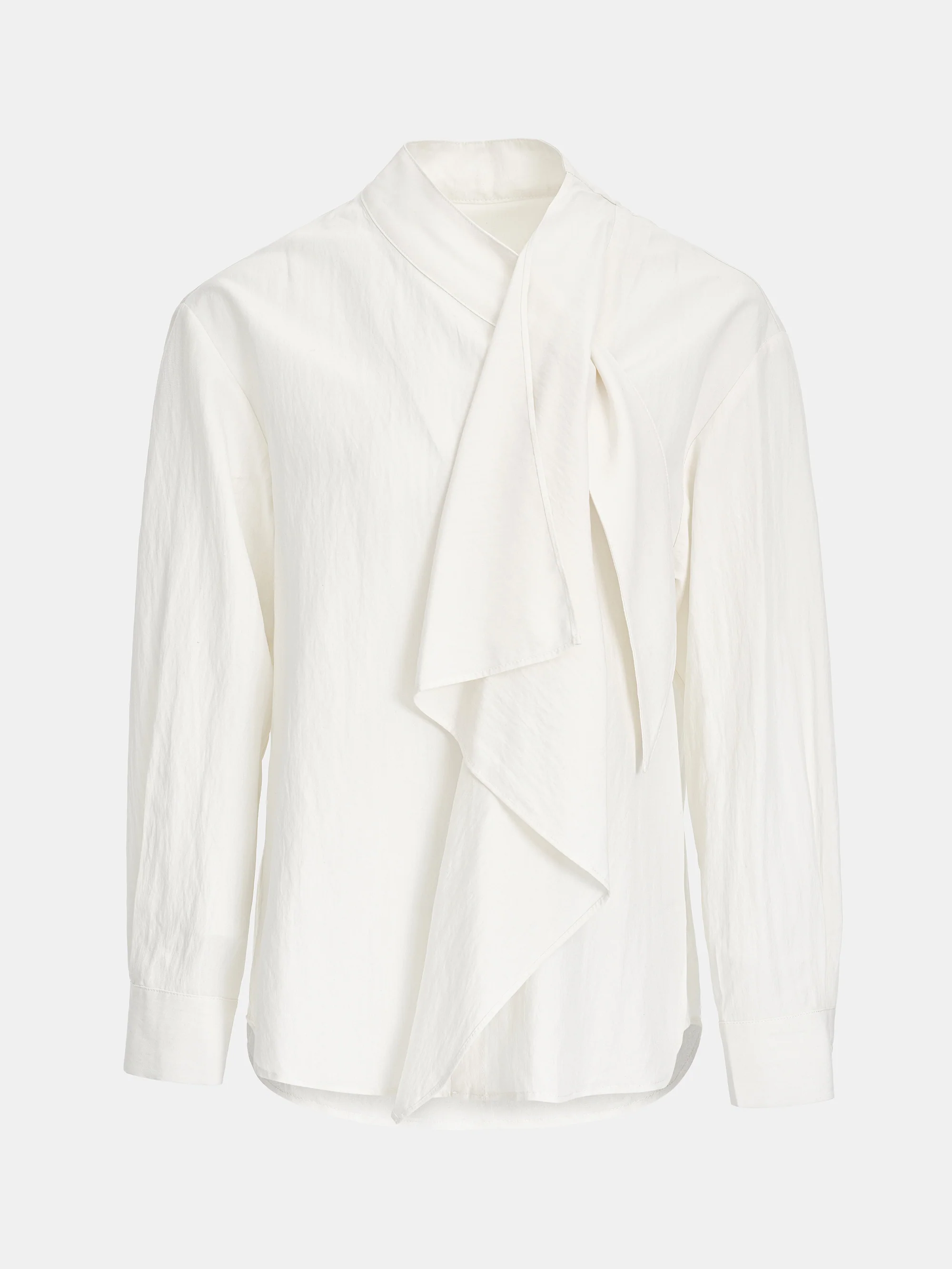Tie-Neck Blouse, Ivory - Image 5