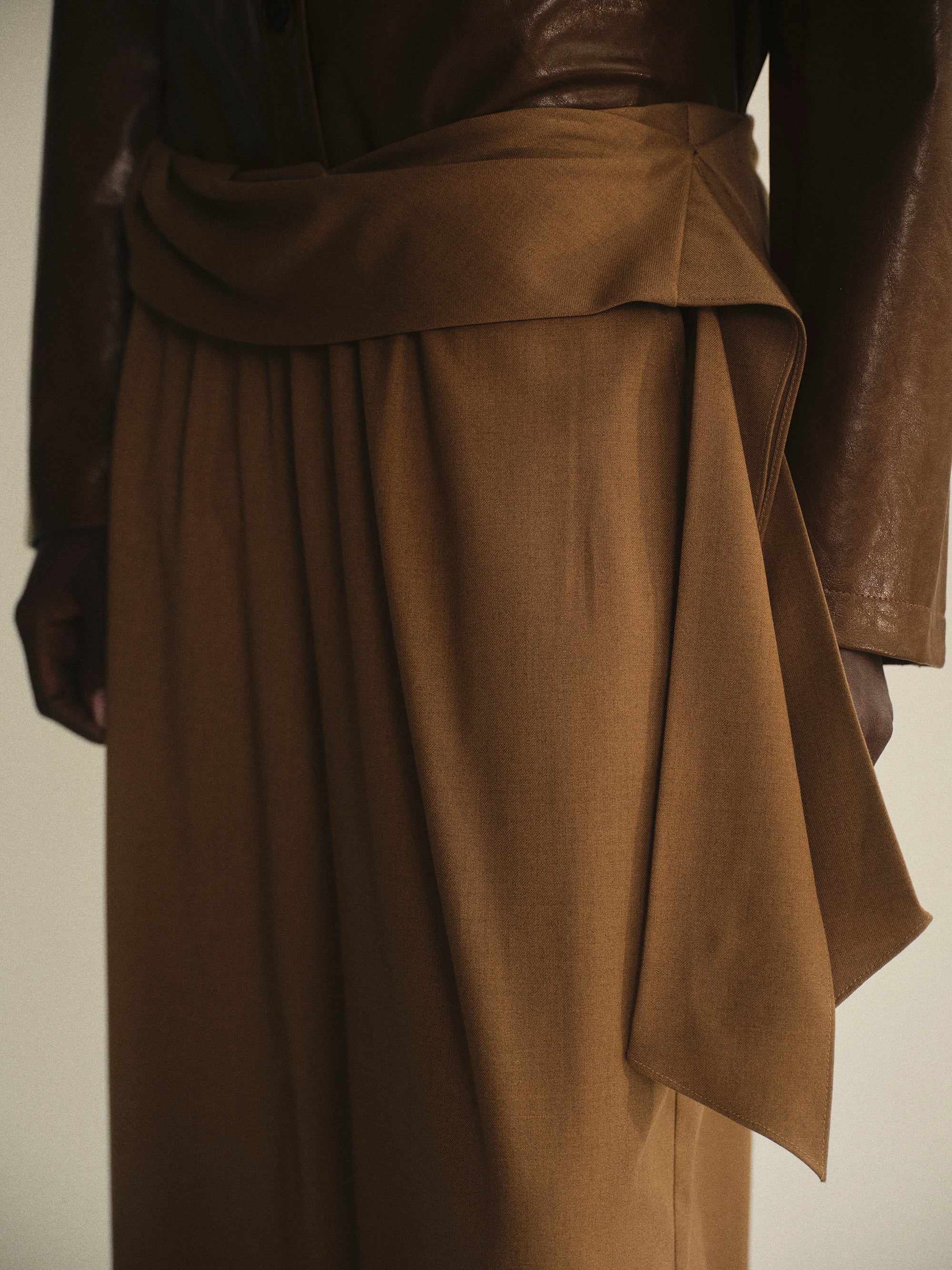 Tie-Waist Trousers, Brown - Image 2