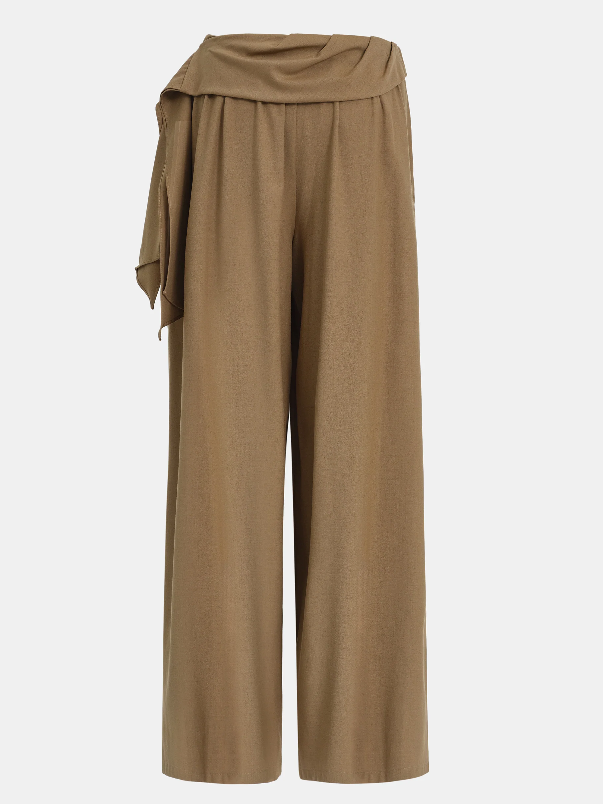 Tie-Waist Trousers, Brown - Image 6