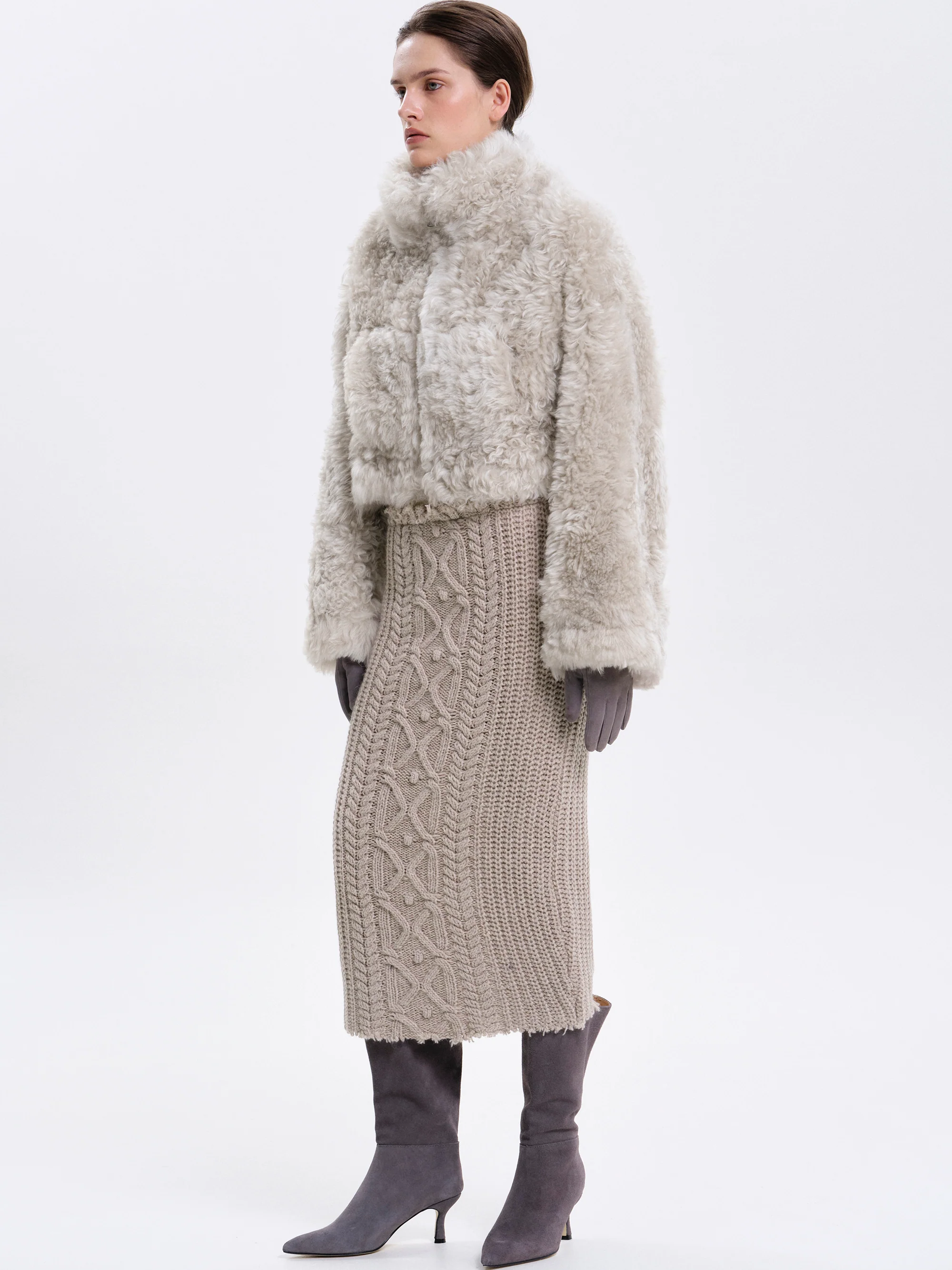 Toscana Fur Jacket, Champagne - Image 5