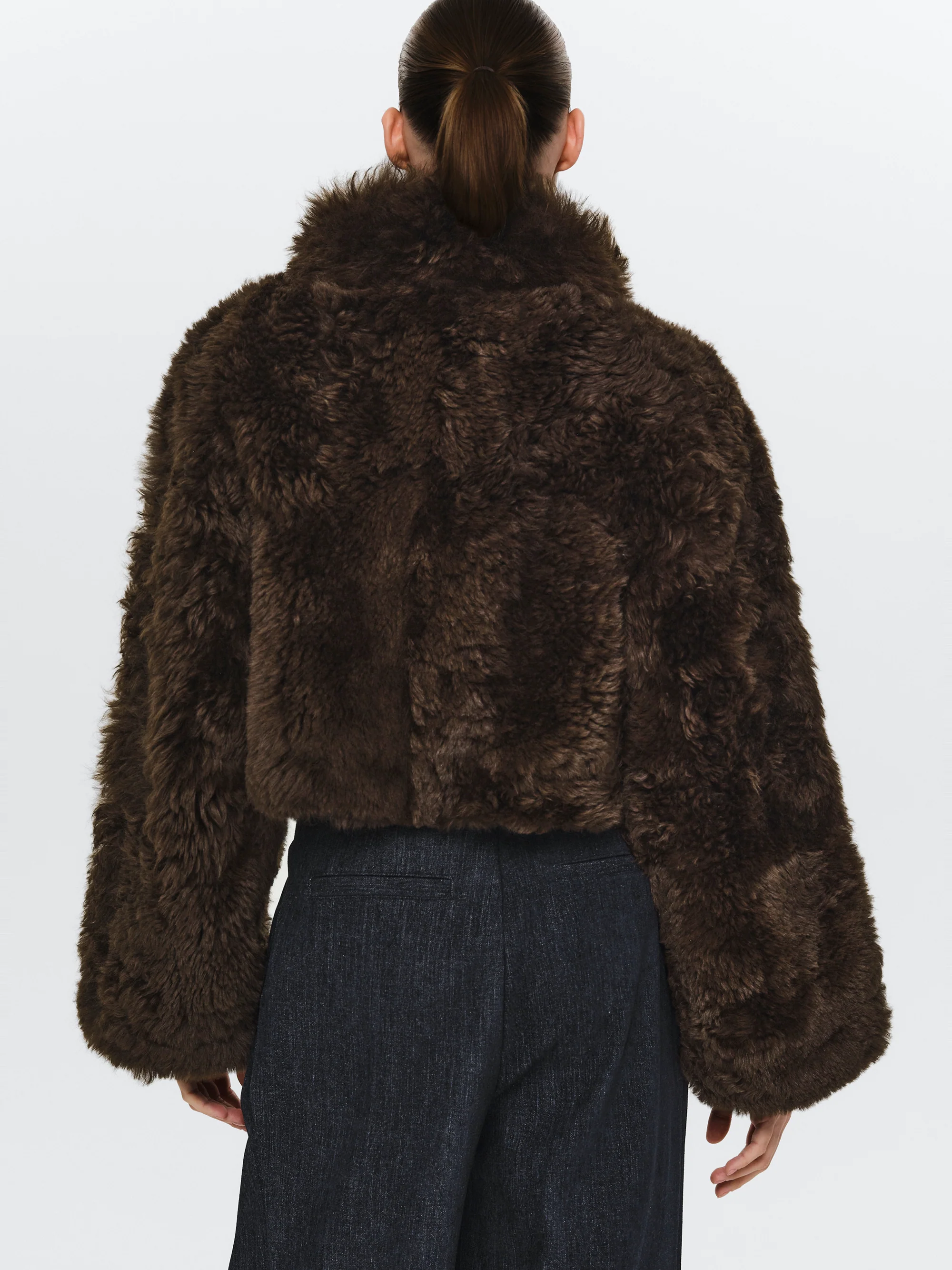 Toscana Fur Jacket, Chocolate - Image 4