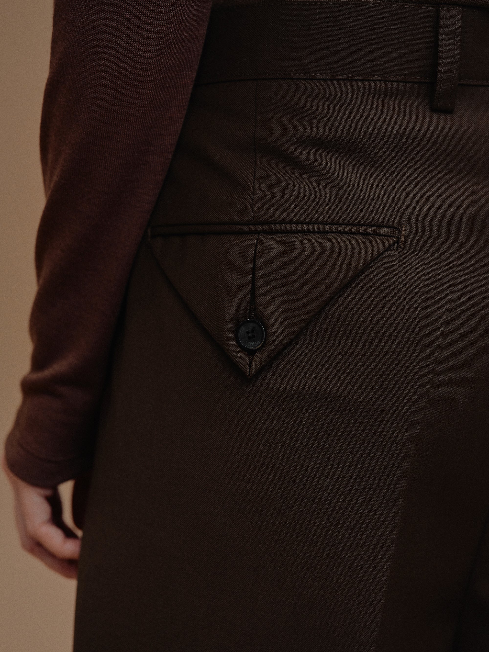 Triangle Pocket Relaxed Trousers, Fondant - Image 6