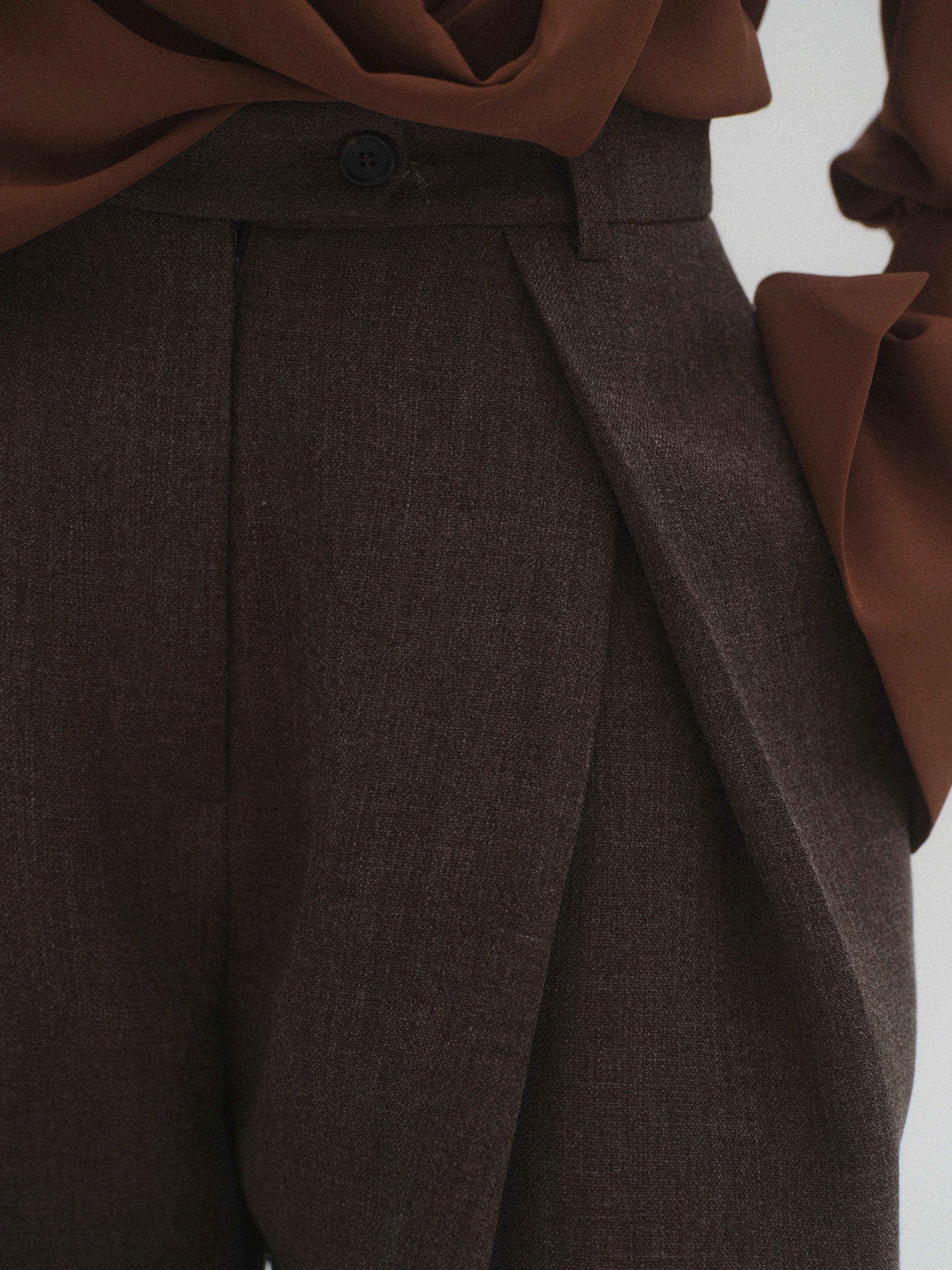 Tucked Trousers, Brown - Image 2