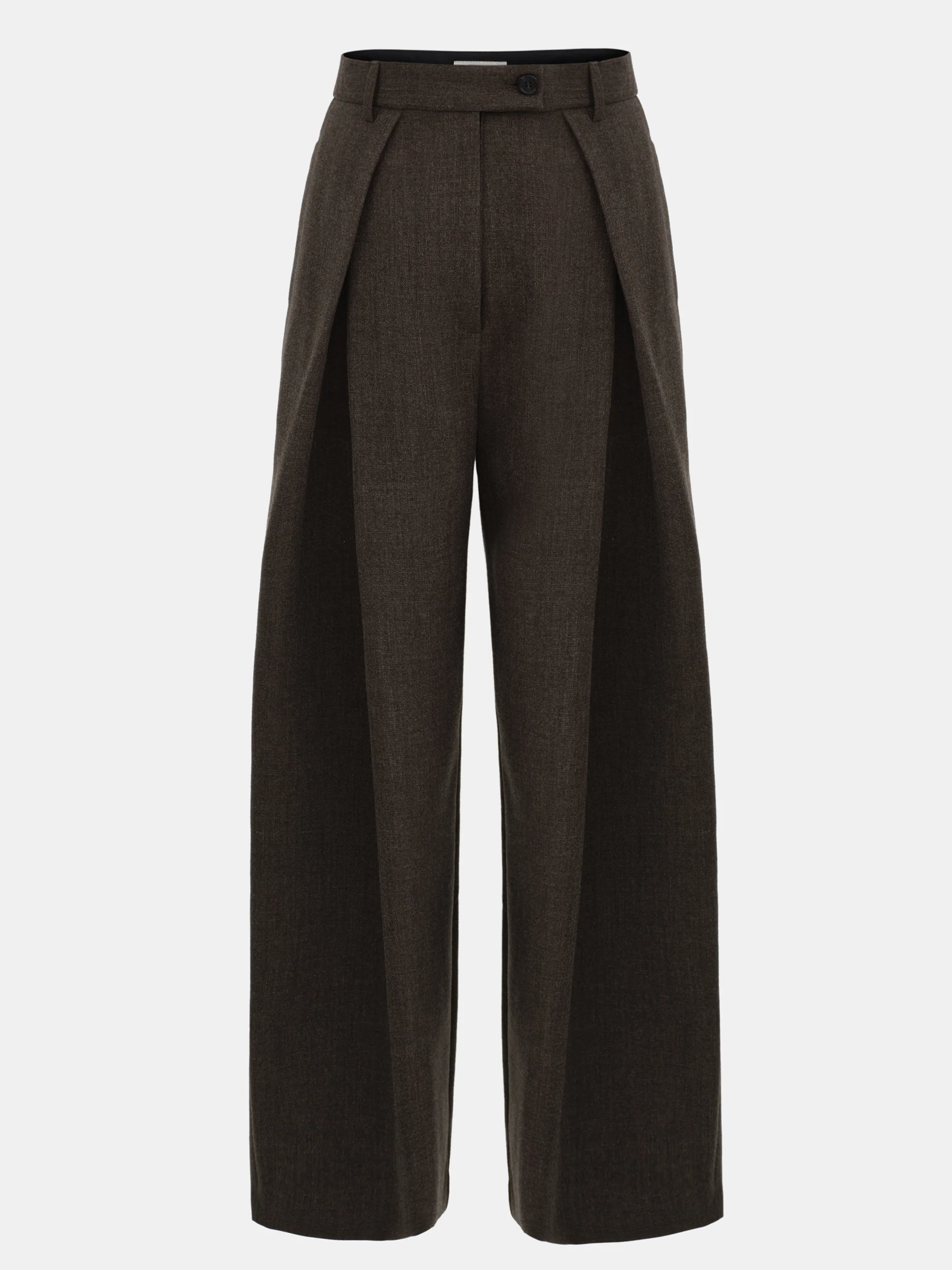 Tucked Trousers, Brown - Image 7