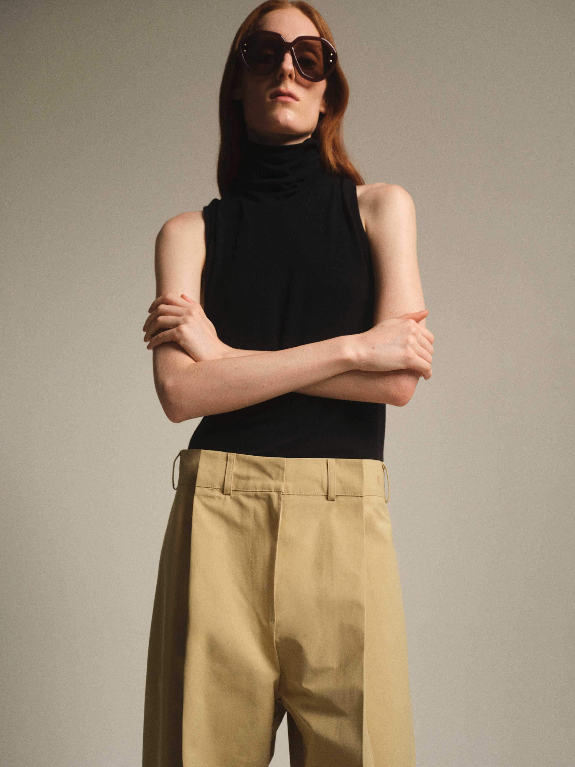 Twist Back Roll Neck Top, Black - Image 4