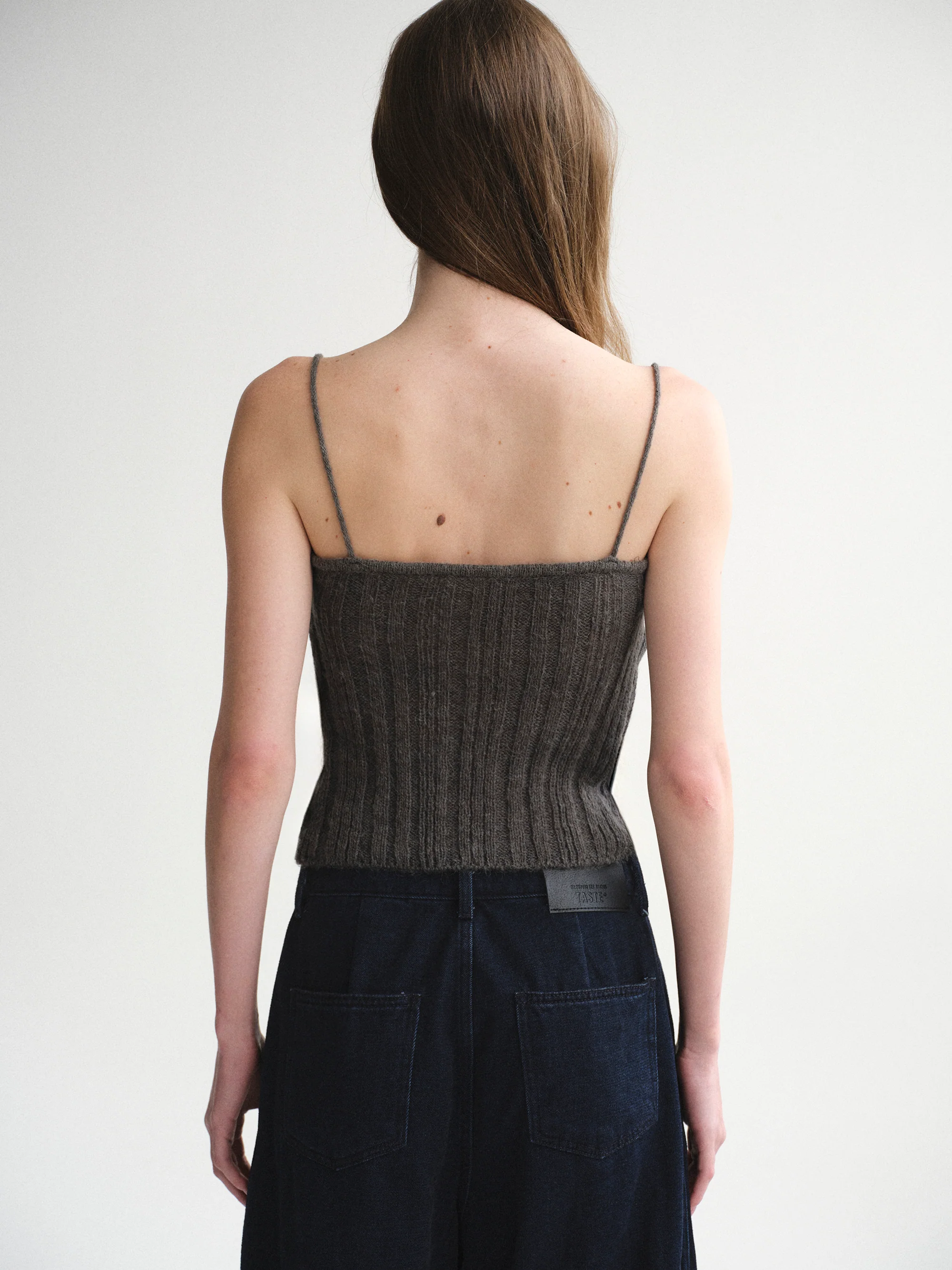 Twist Knitted Top, Charcoal - Image 6