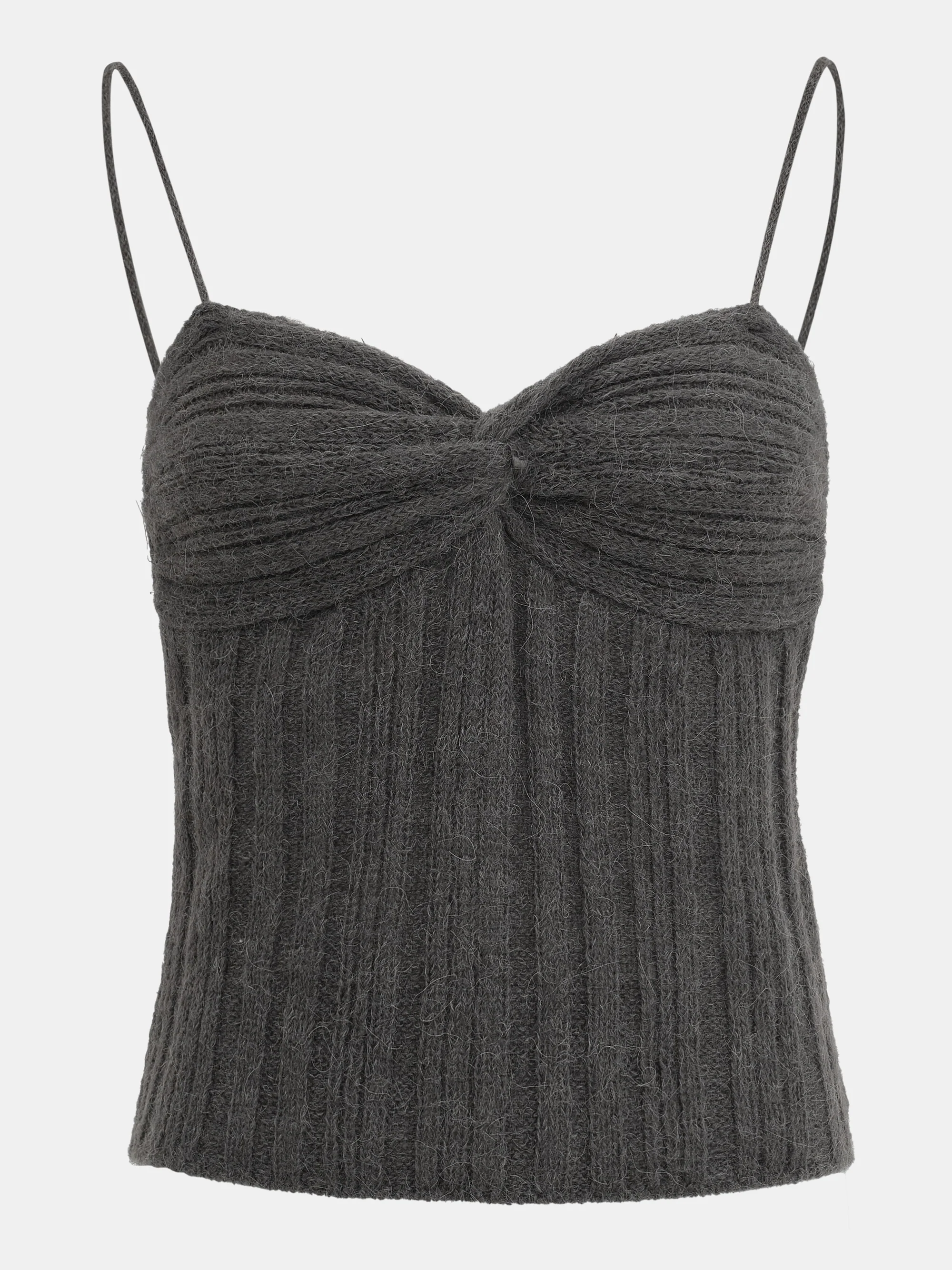 Twist Knitted Top, Charcoal - Image 7
