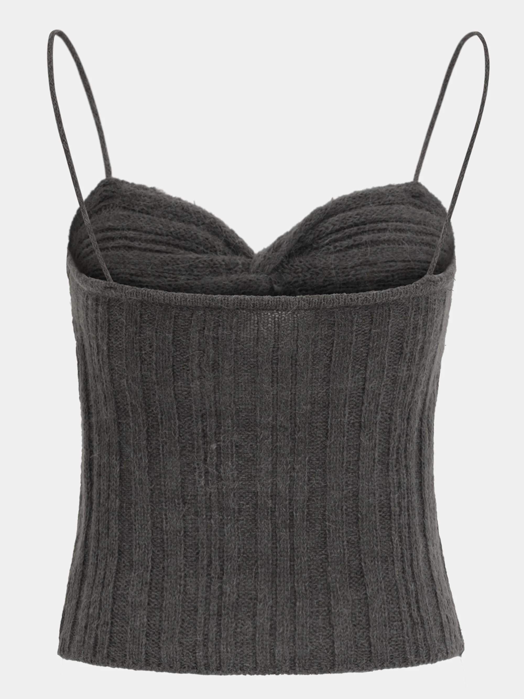 Twist Knitted Top, Charcoal - Image 8