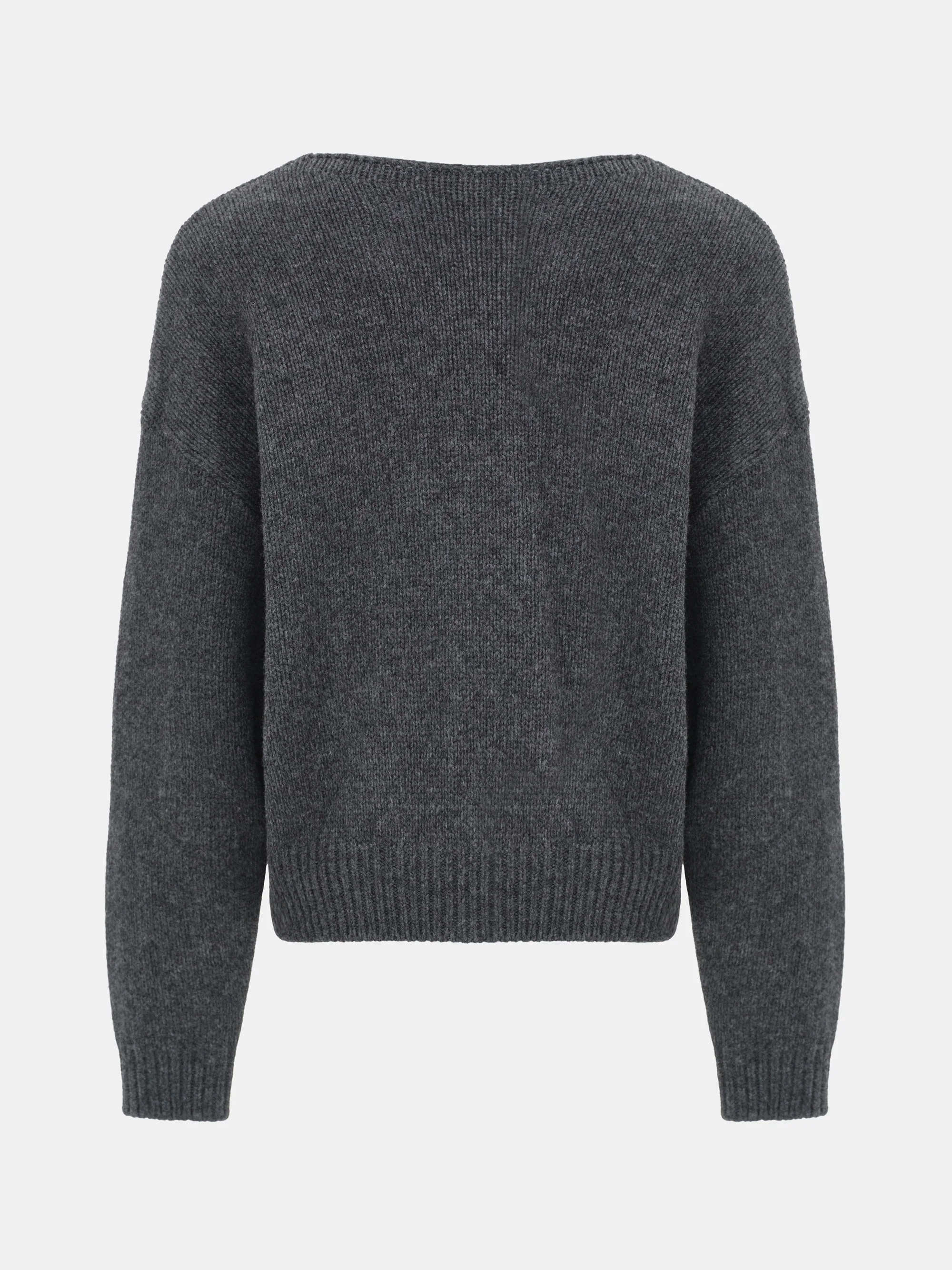V-Back Sweater, Charcoal - Image 4