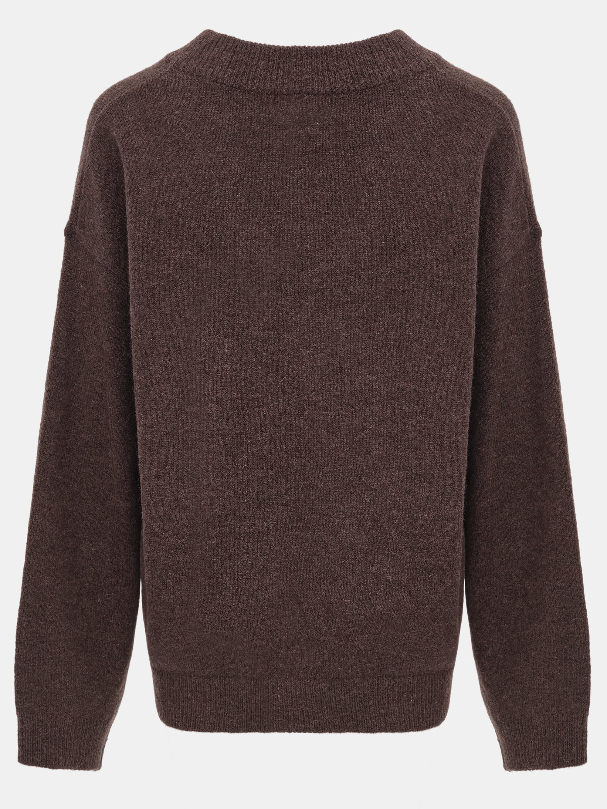 V-Neck Pullover, Brown - Image 6