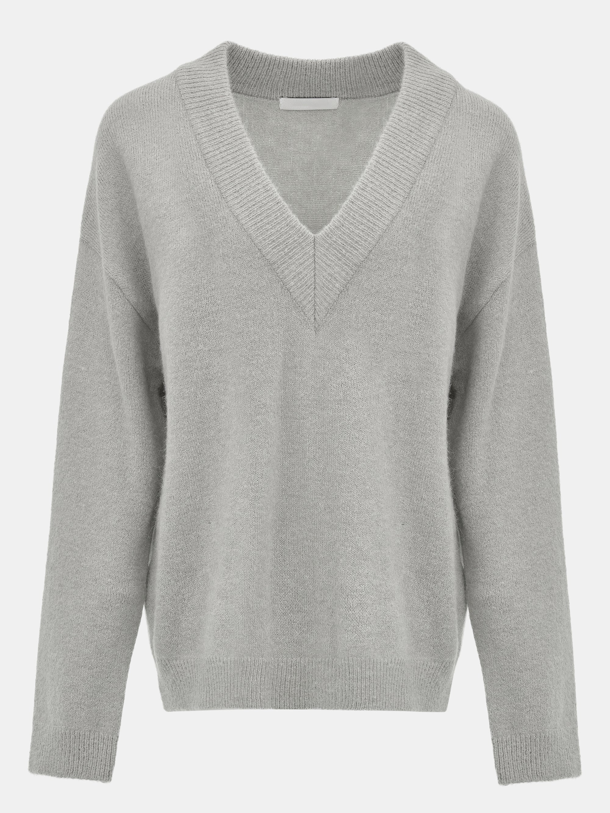 V-Neck Pullover, Grey - Image 4