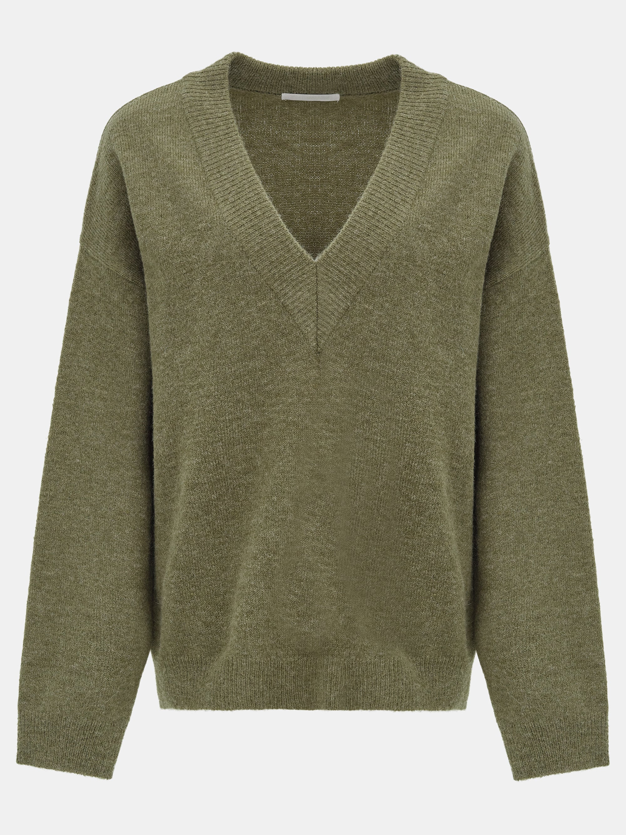 V-Neck Pullover, Olive - Image 5