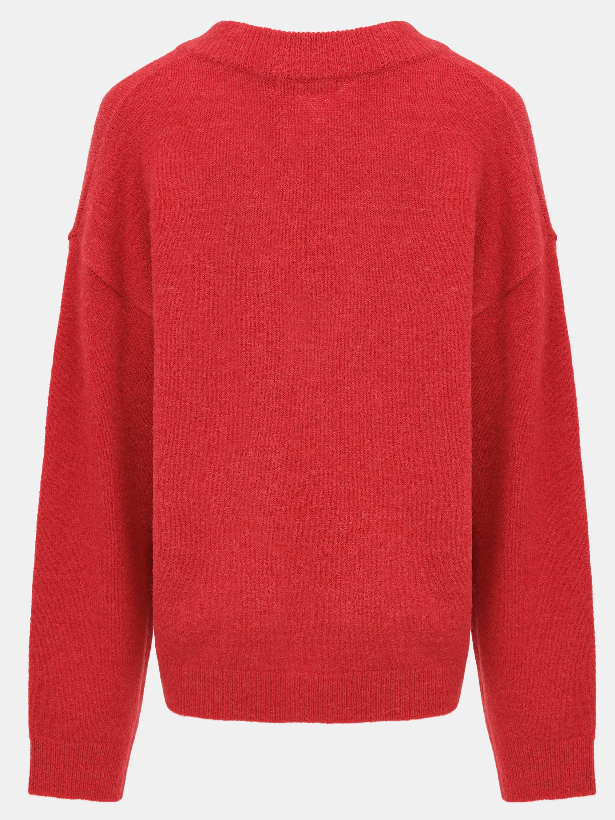 V-Neck Pullover, Red - Image 6