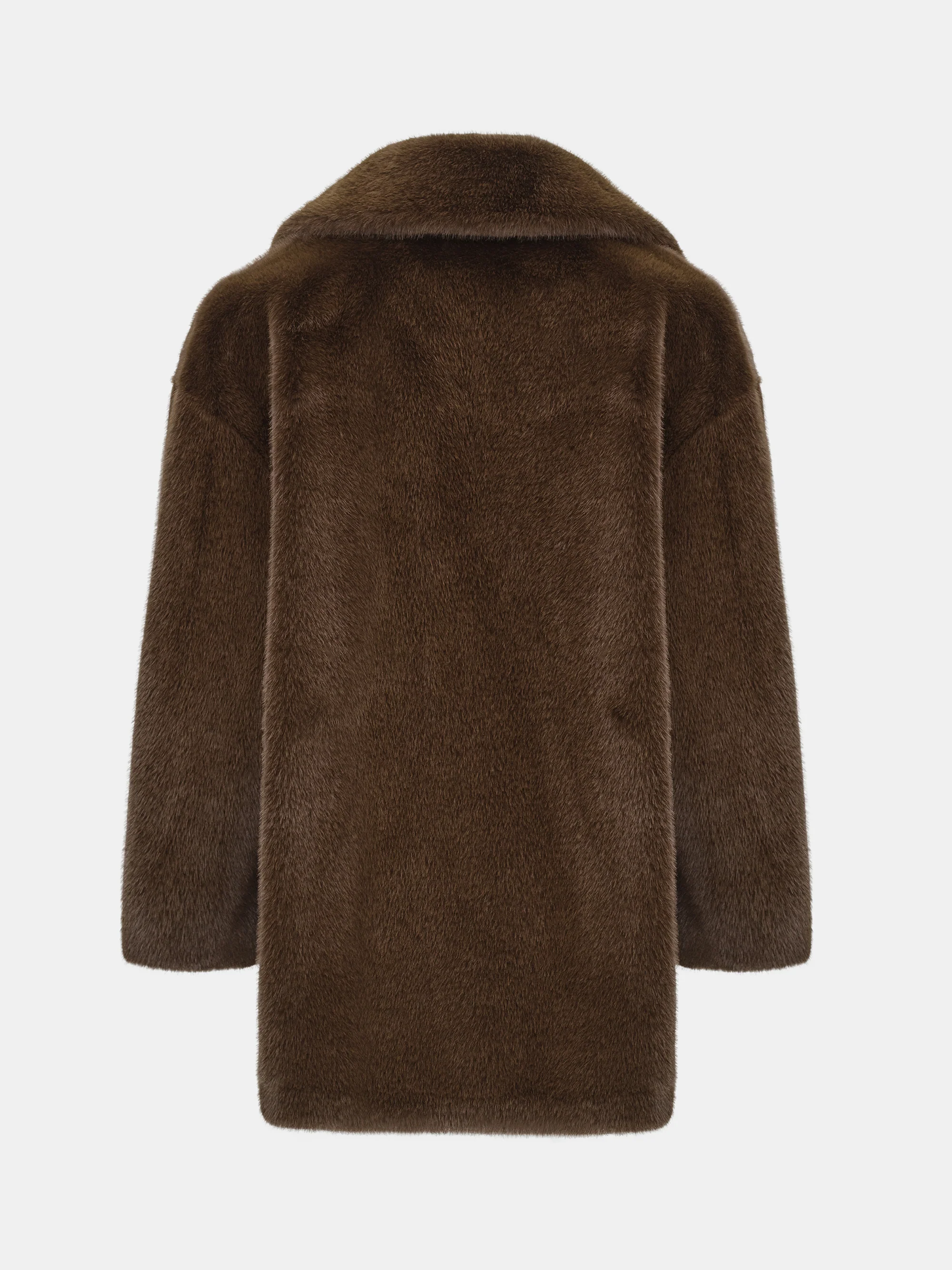 Varsity Faux-Fur Jacket, Brown - Image 6