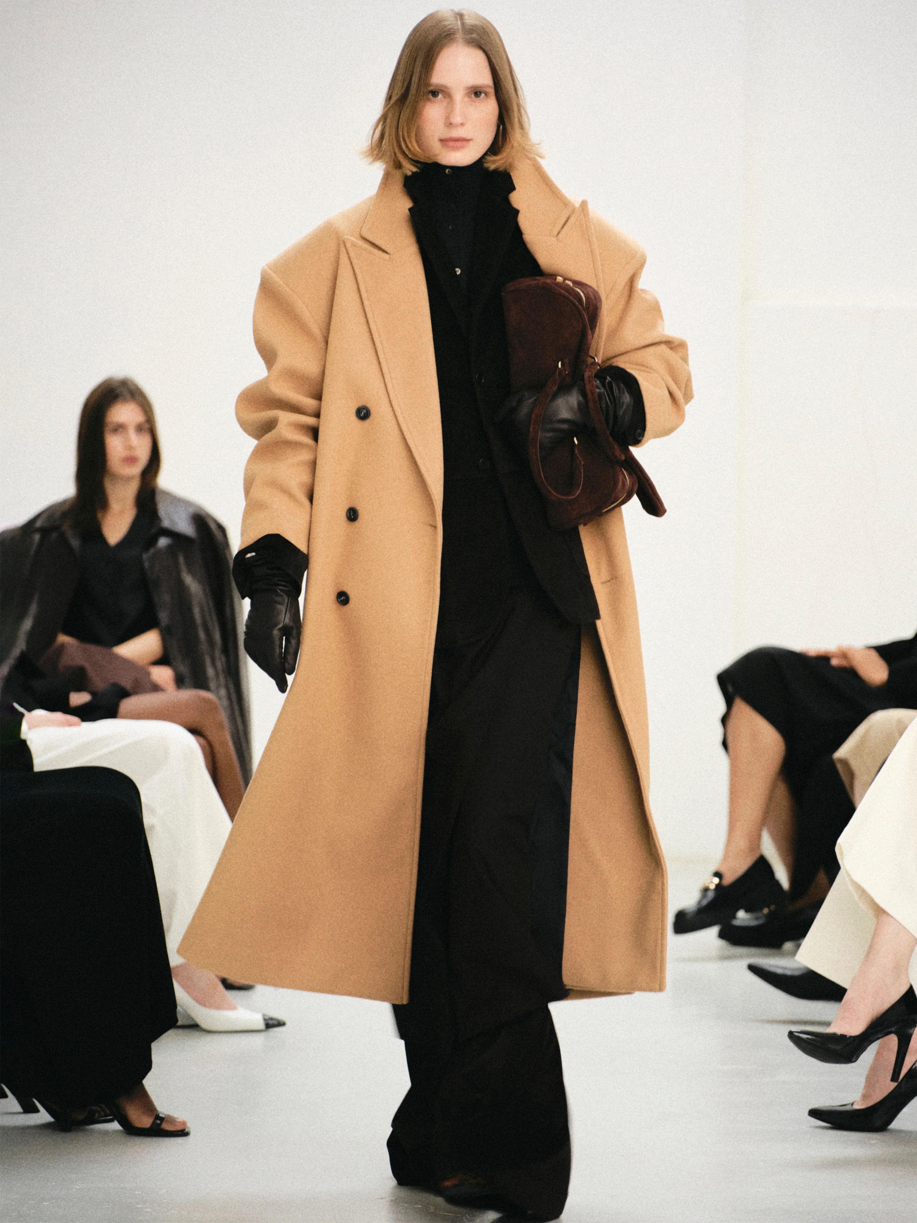 Wallis Oversized Grandpa Coat, Camel - Image 2