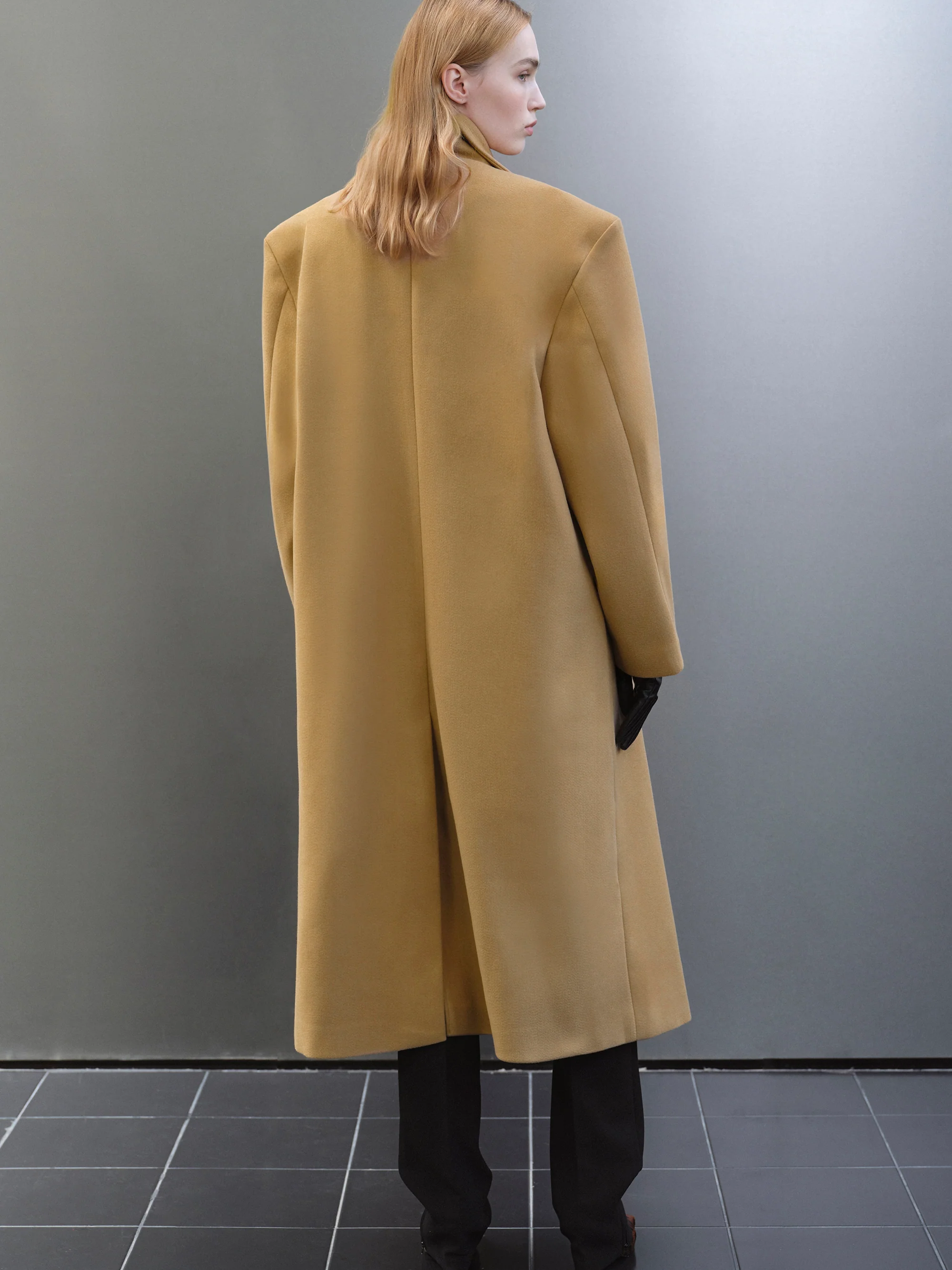 Wallis Oversized Grandpa Coat, Camel - Image 6