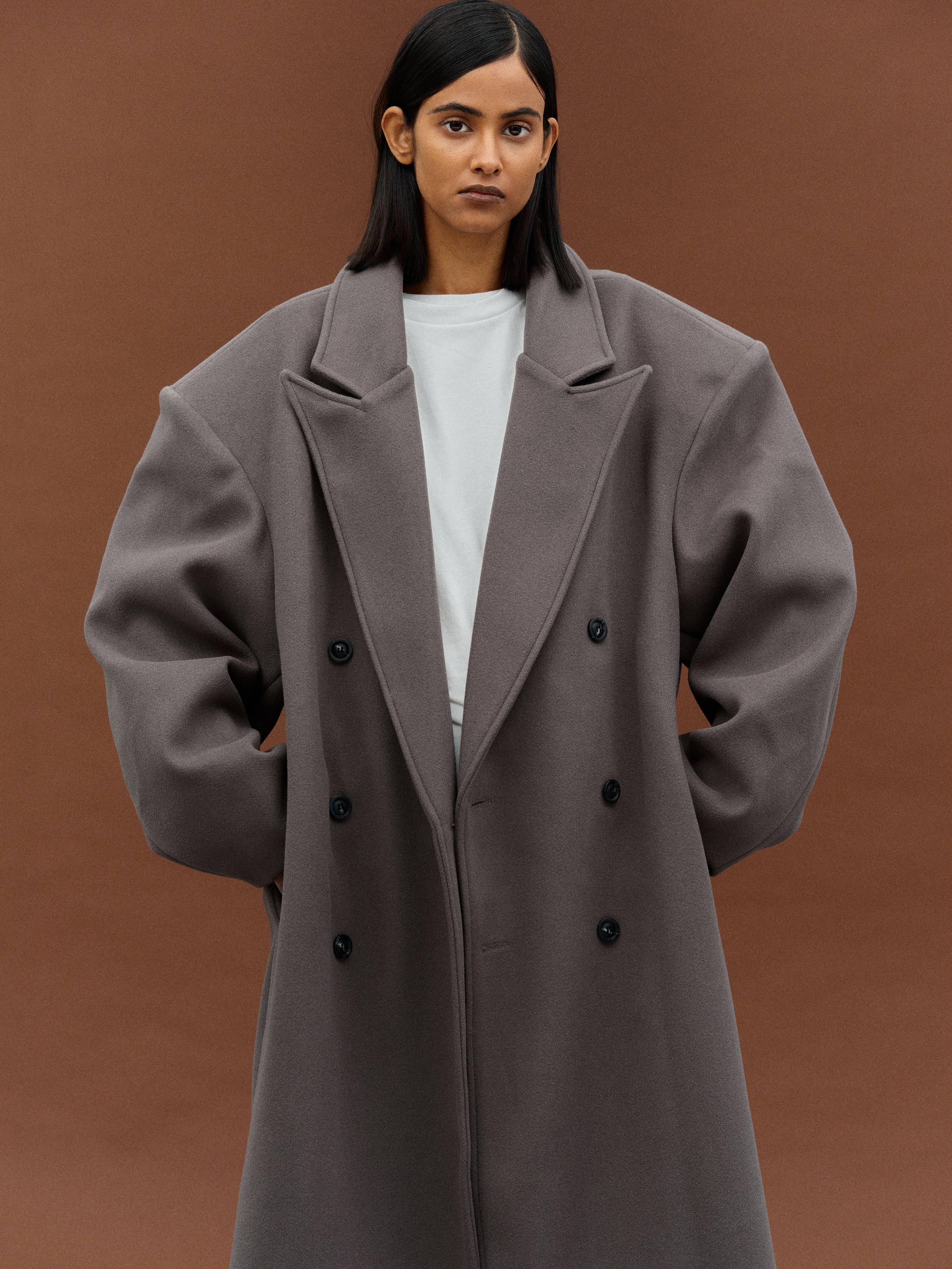 Wallis Oversized Grandpa Coat, Grey - Image 2