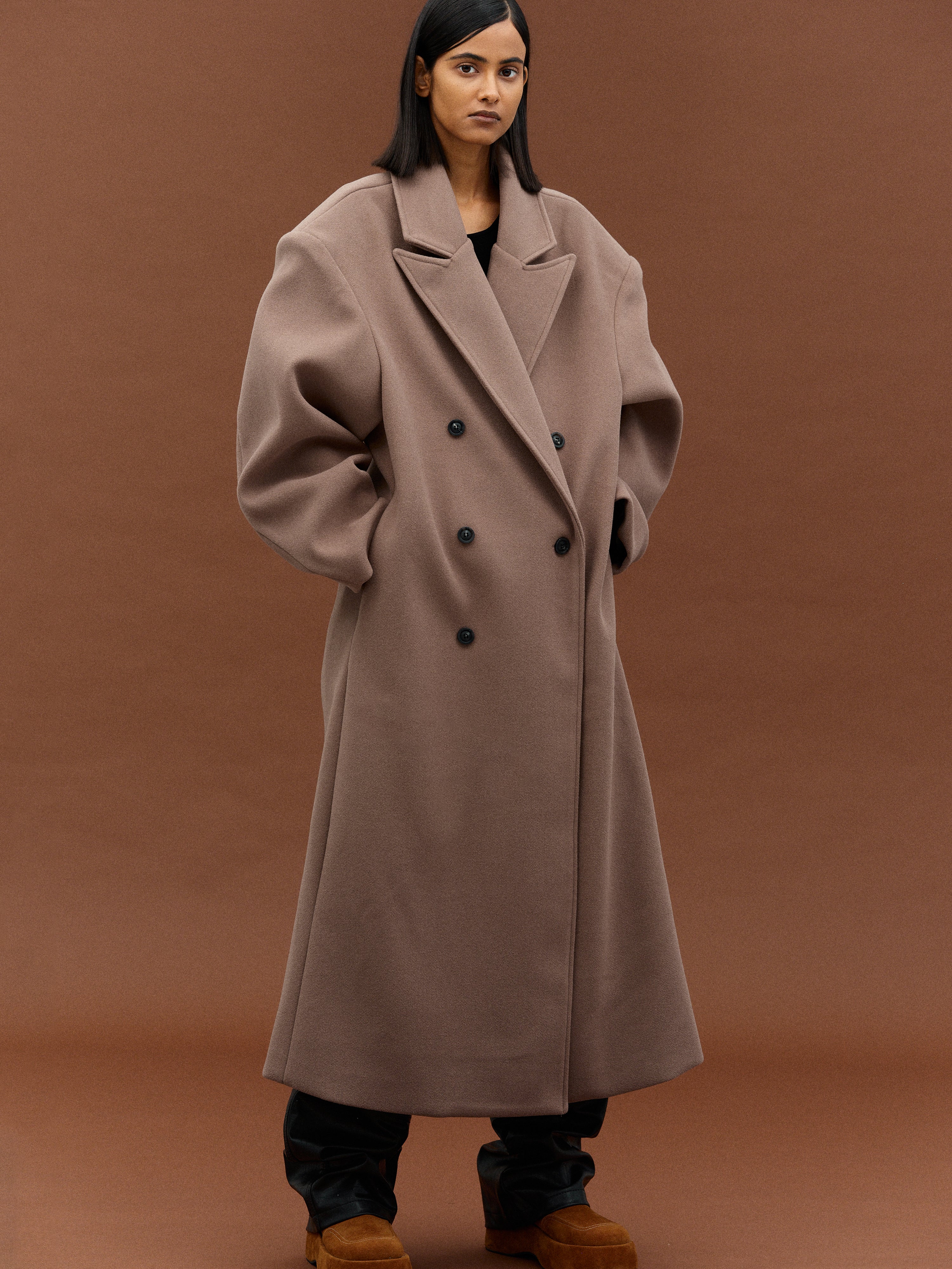 Wallis Oversized Grandpa Coat, Latte - Image 2
