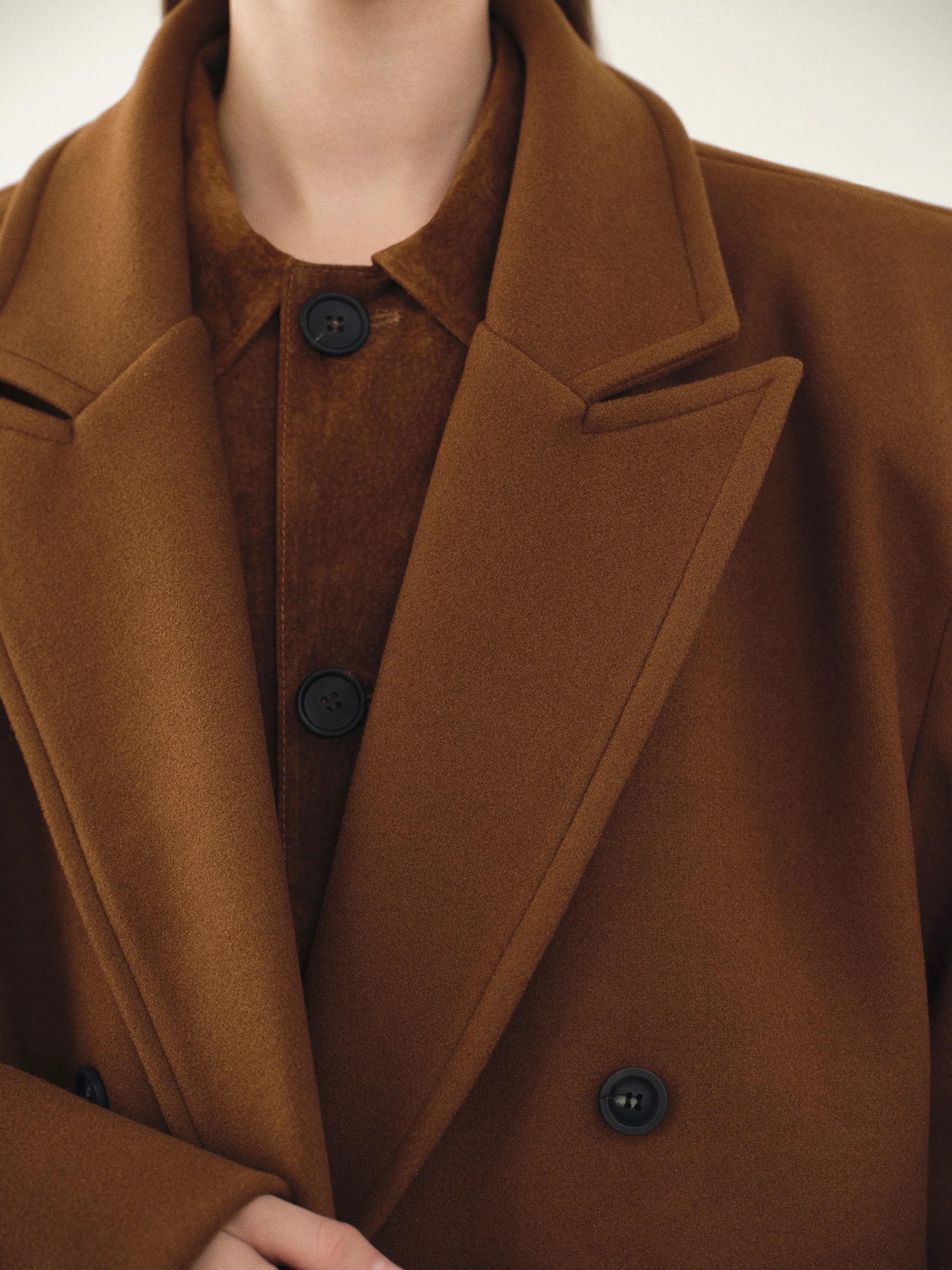 Wallis Oversized Grandpa Coat, Pecan - Image 7