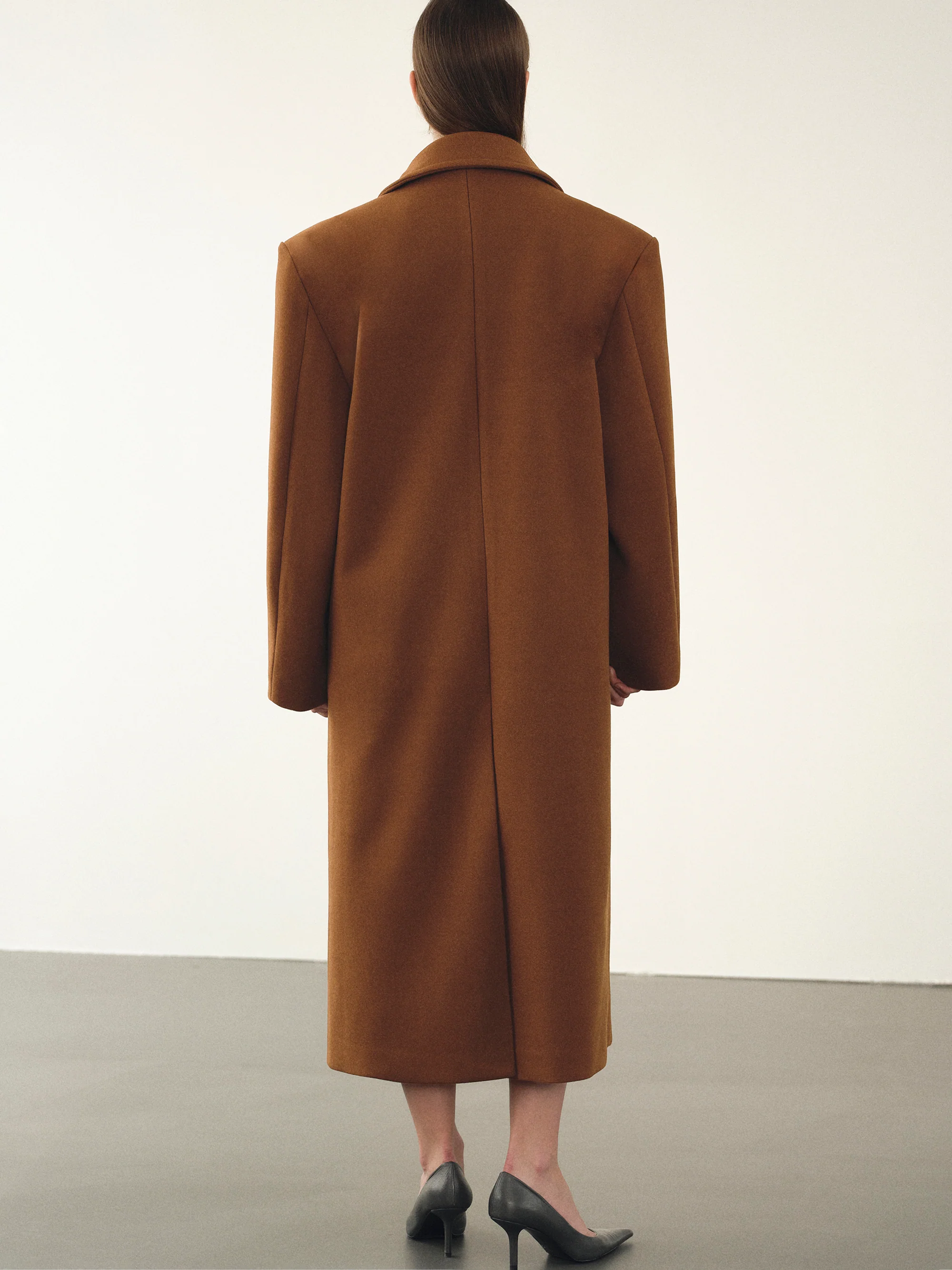 Wallis Oversized Grandpa Coat, Pecan - Image 8