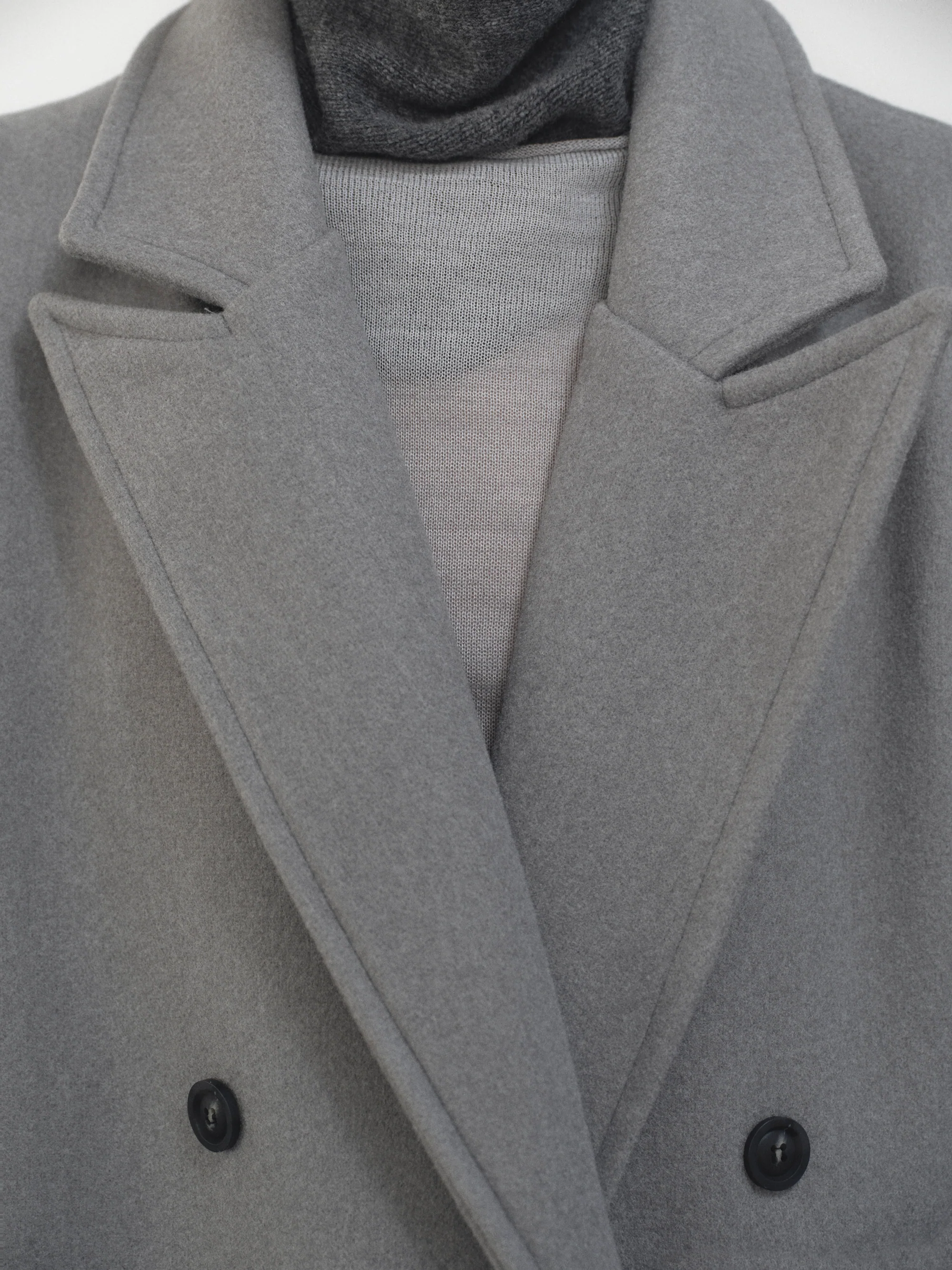 Wallis Oversized Grandpa Coat, Warm Grey - Image 4