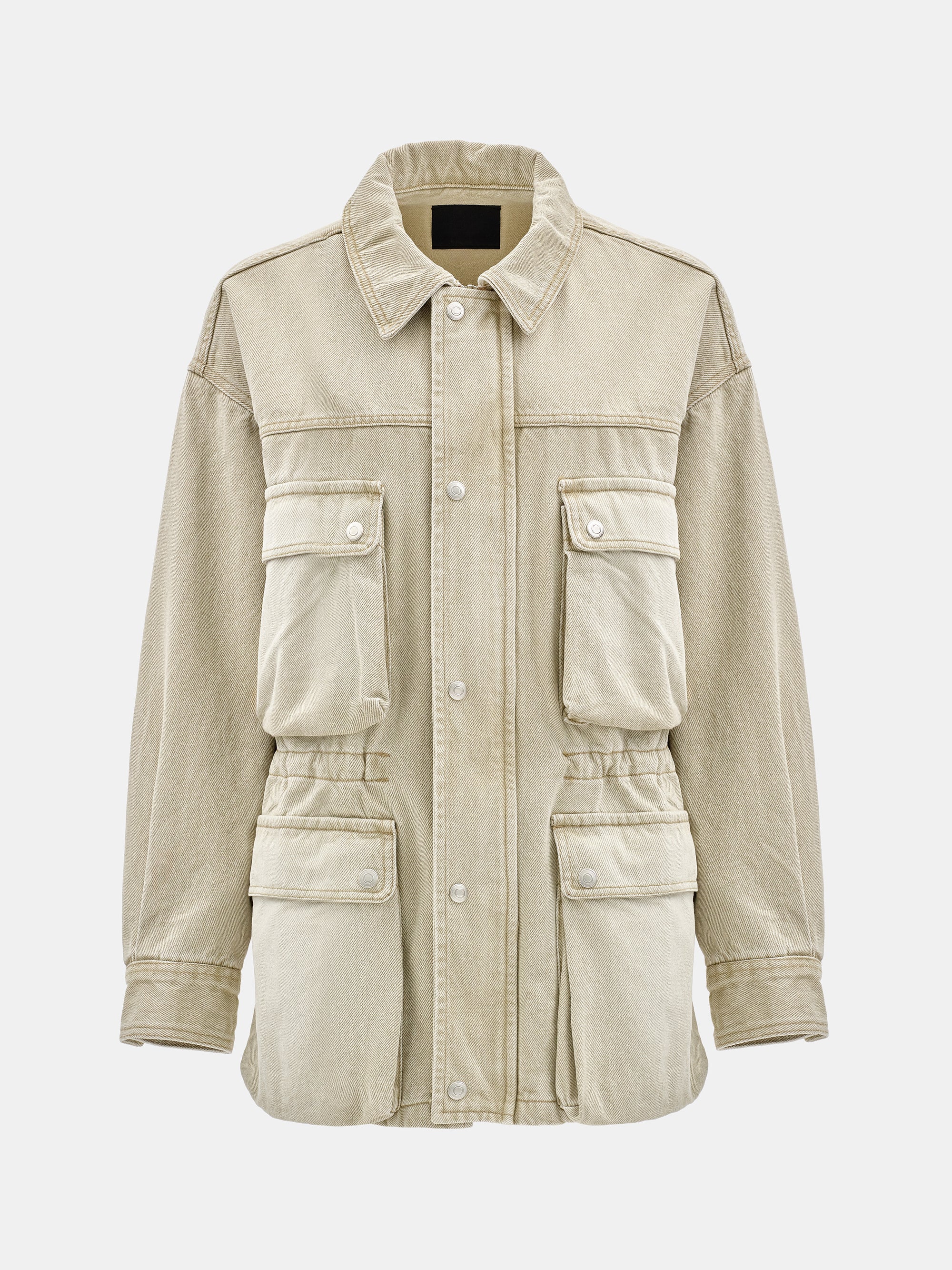 Washed Field Denim Jacket, Beige - Image 5