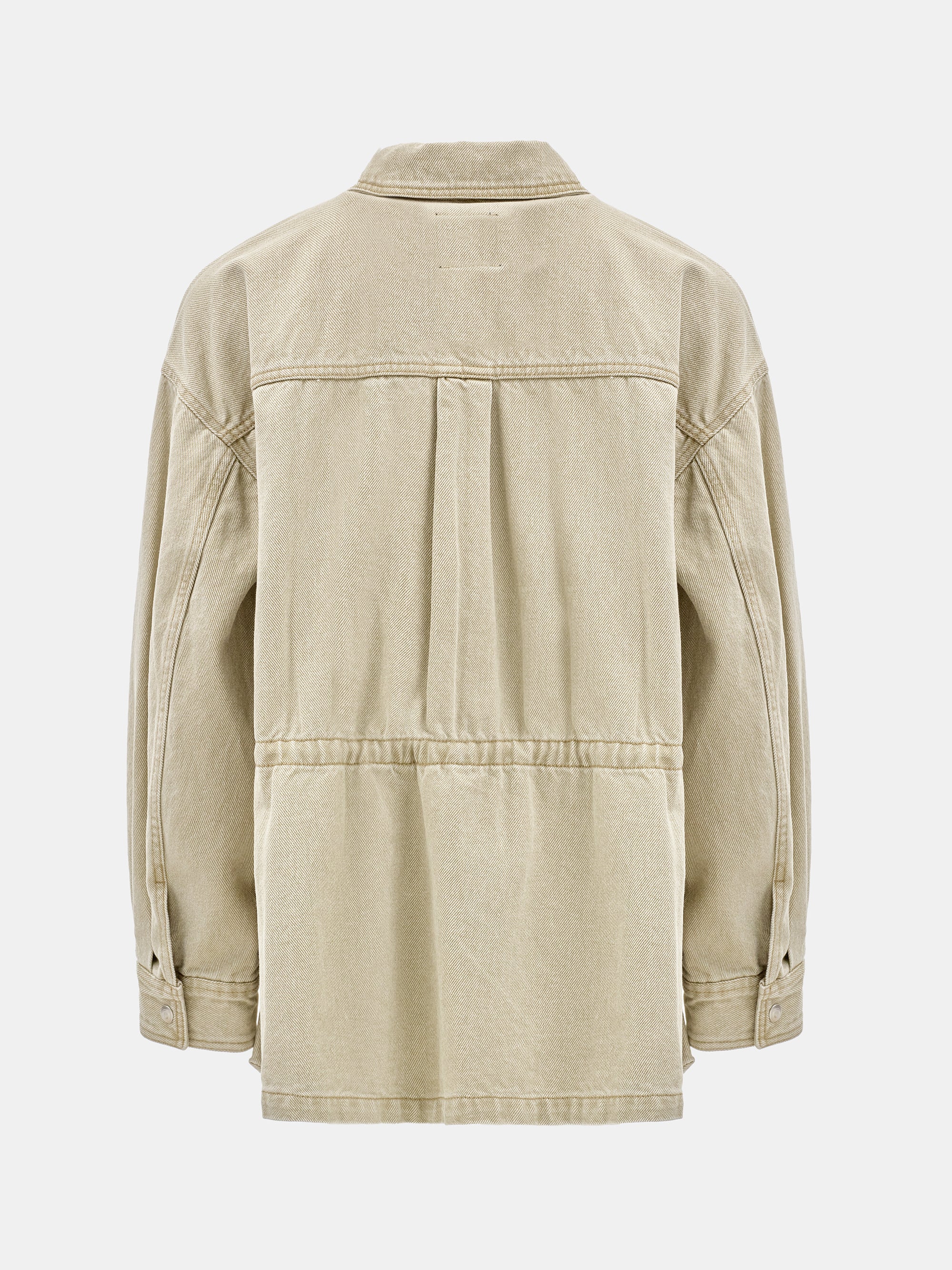 Washed Field Denim Jacket, Beige - Image 6