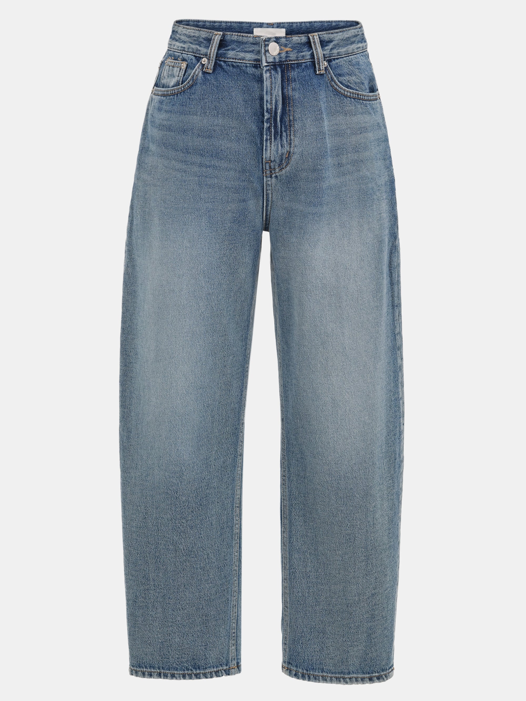 Washed Mom Fit Jeans, Blue - Image 5