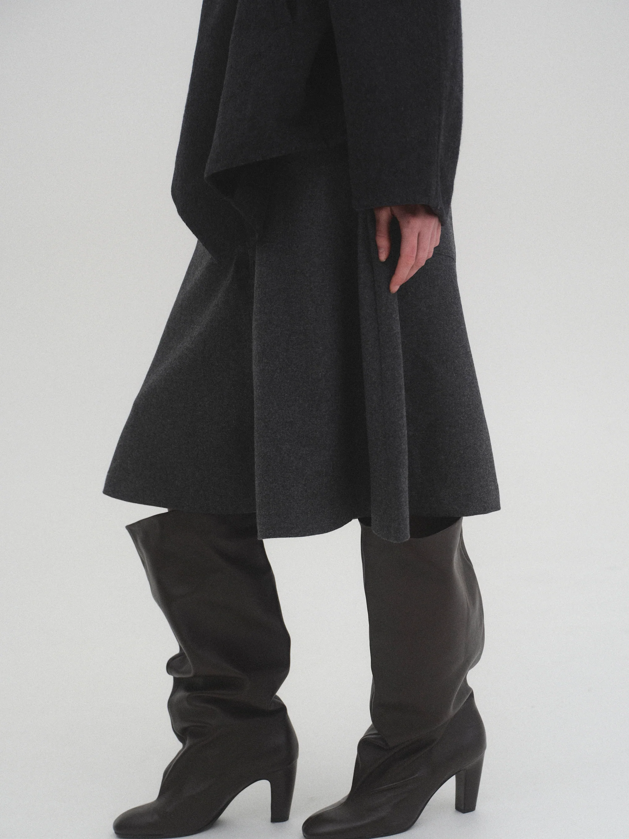 Wide Bermuda Shorts, Charcoal - Image 2