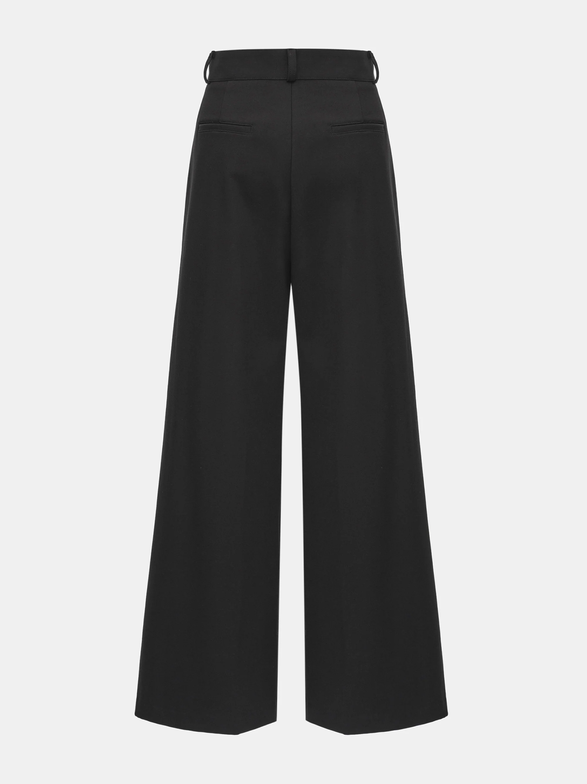 Wide Double Pleated Trousers, Black - Image 6