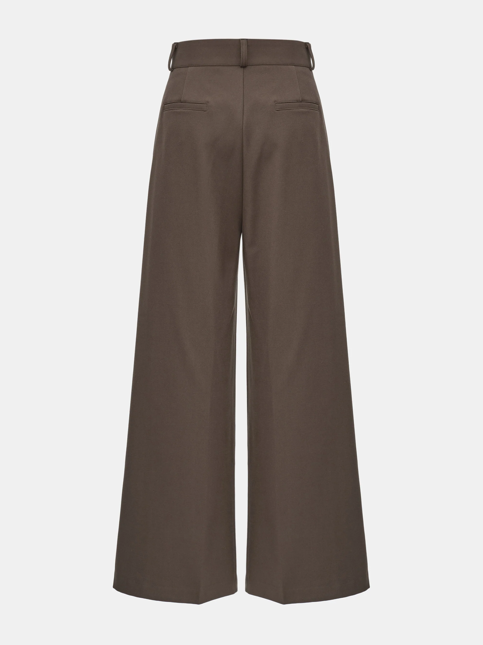 Wide Double Pleated Trousers, Mocha - Image 6