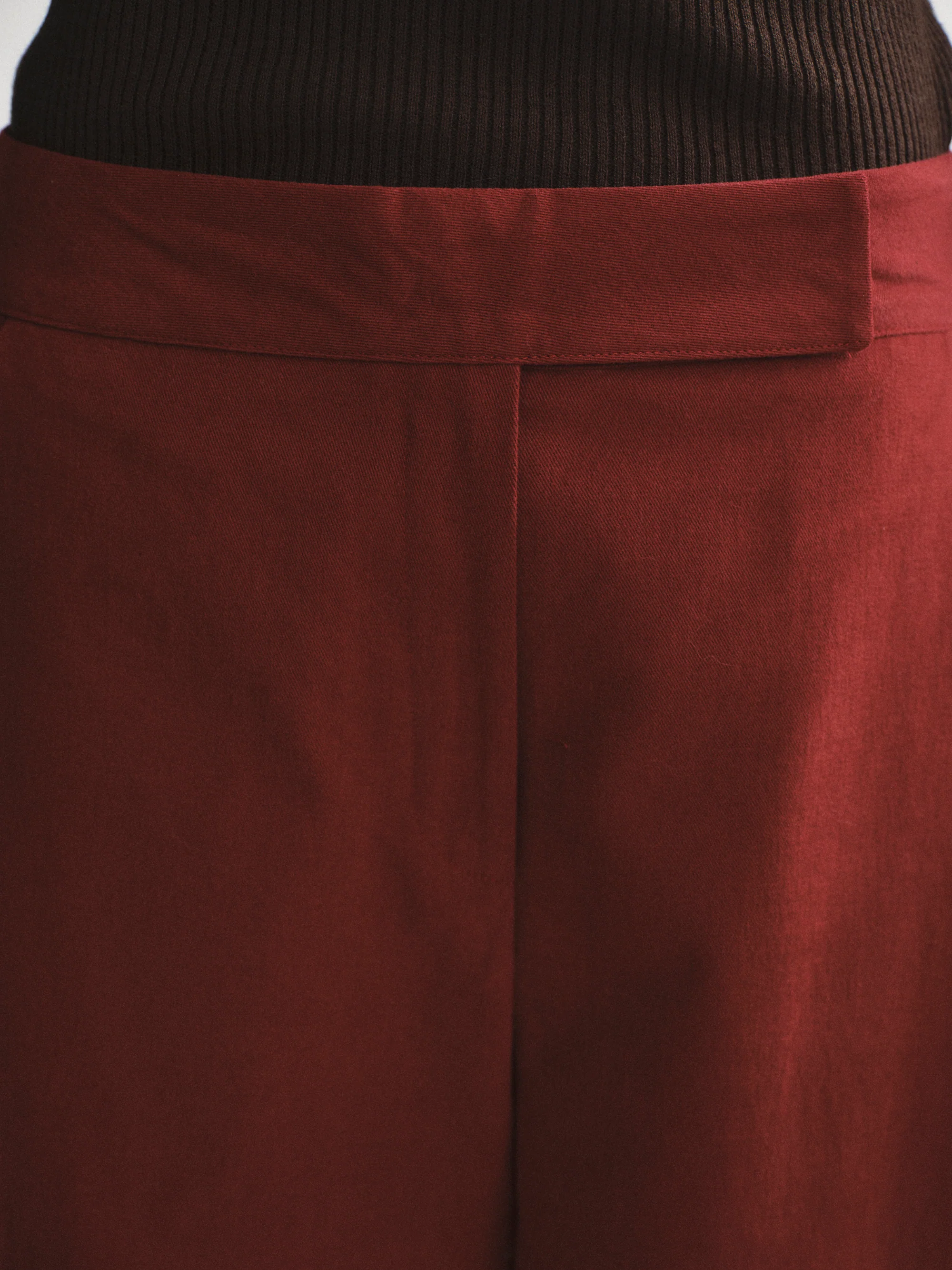 Wide-Leg Corduroy Pants, Red - Image 3