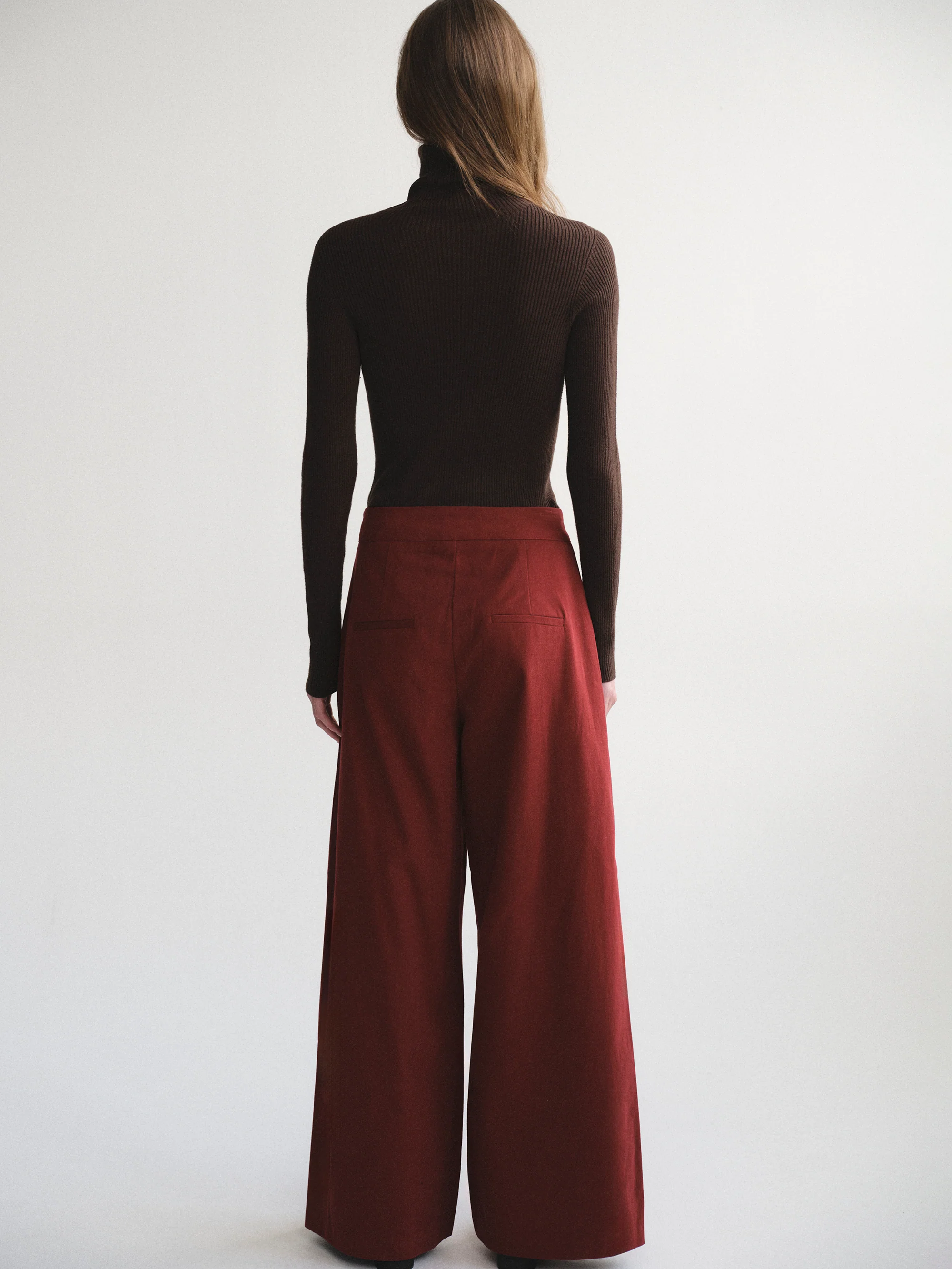 Wide-Leg Corduroy Pants, Red - Image 6