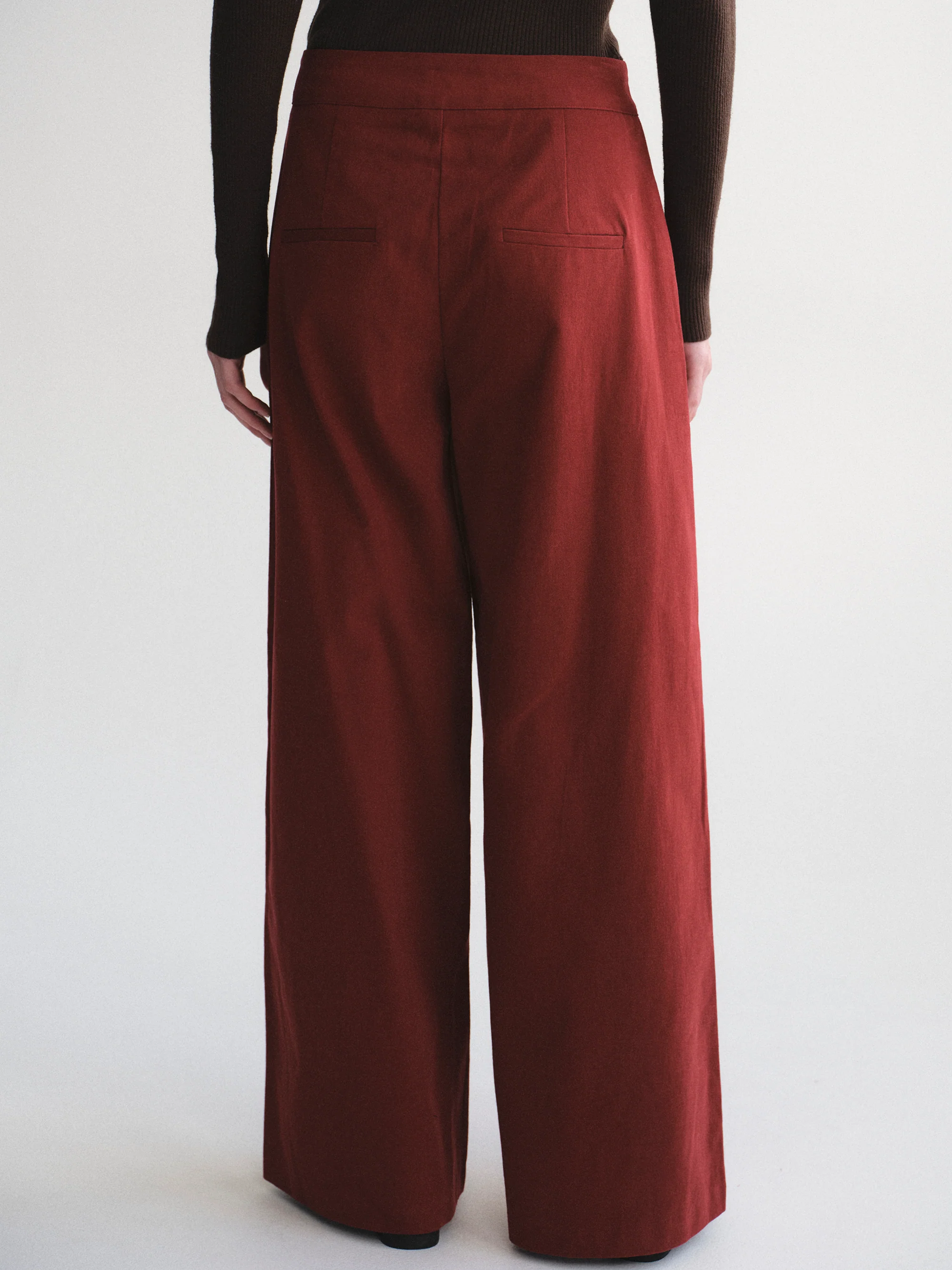 Wide-Leg Corduroy Pants, Red - Image 7