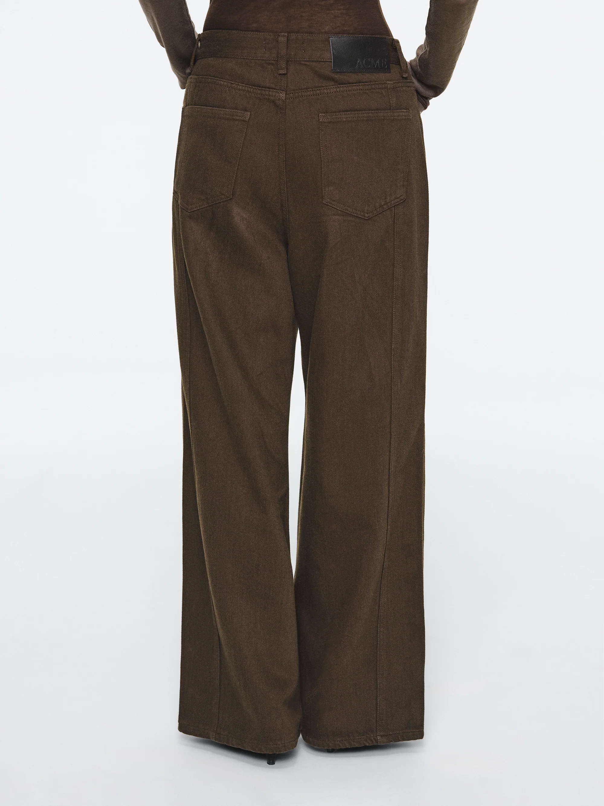 Wide-Leg Jeans, Brown - Image 4