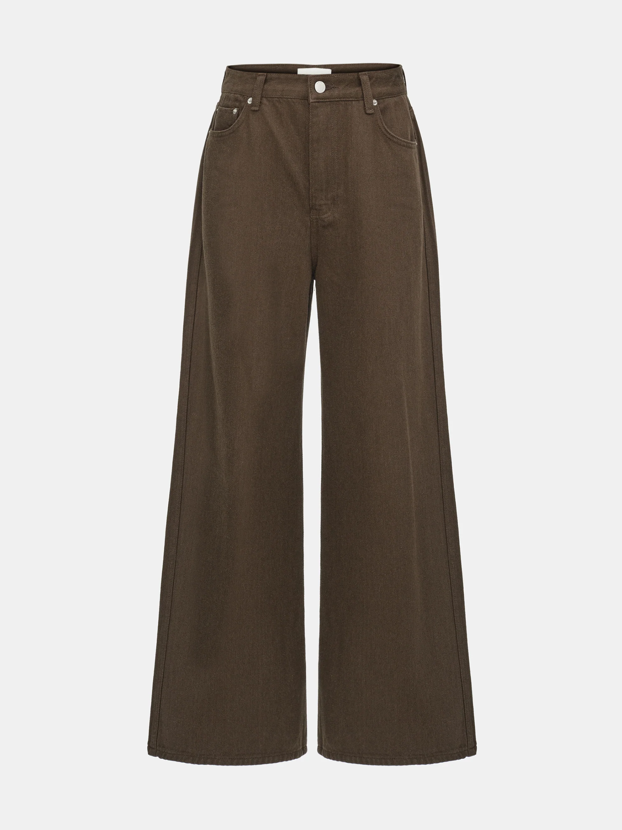 Wide-Leg Jeans, Brown - Image 6