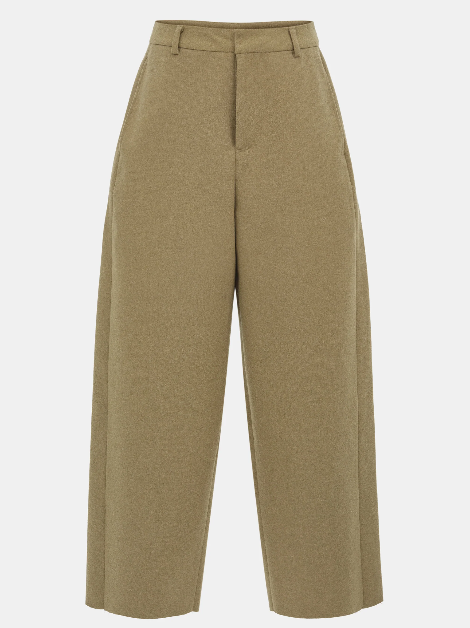 Wide-Leg Trousers, Beige - Image 5