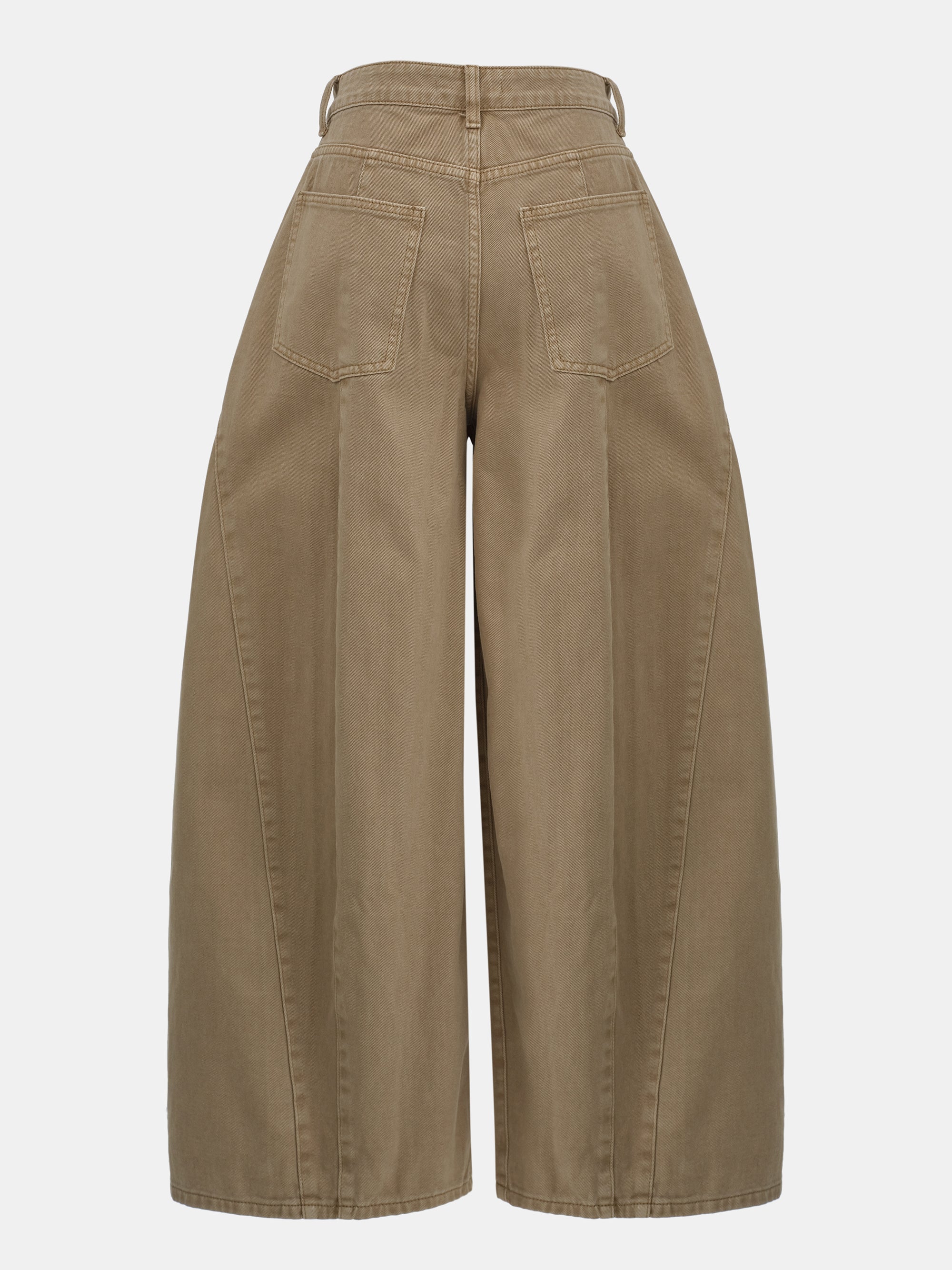 Wide Paneled Jeans, Beige - Image 6